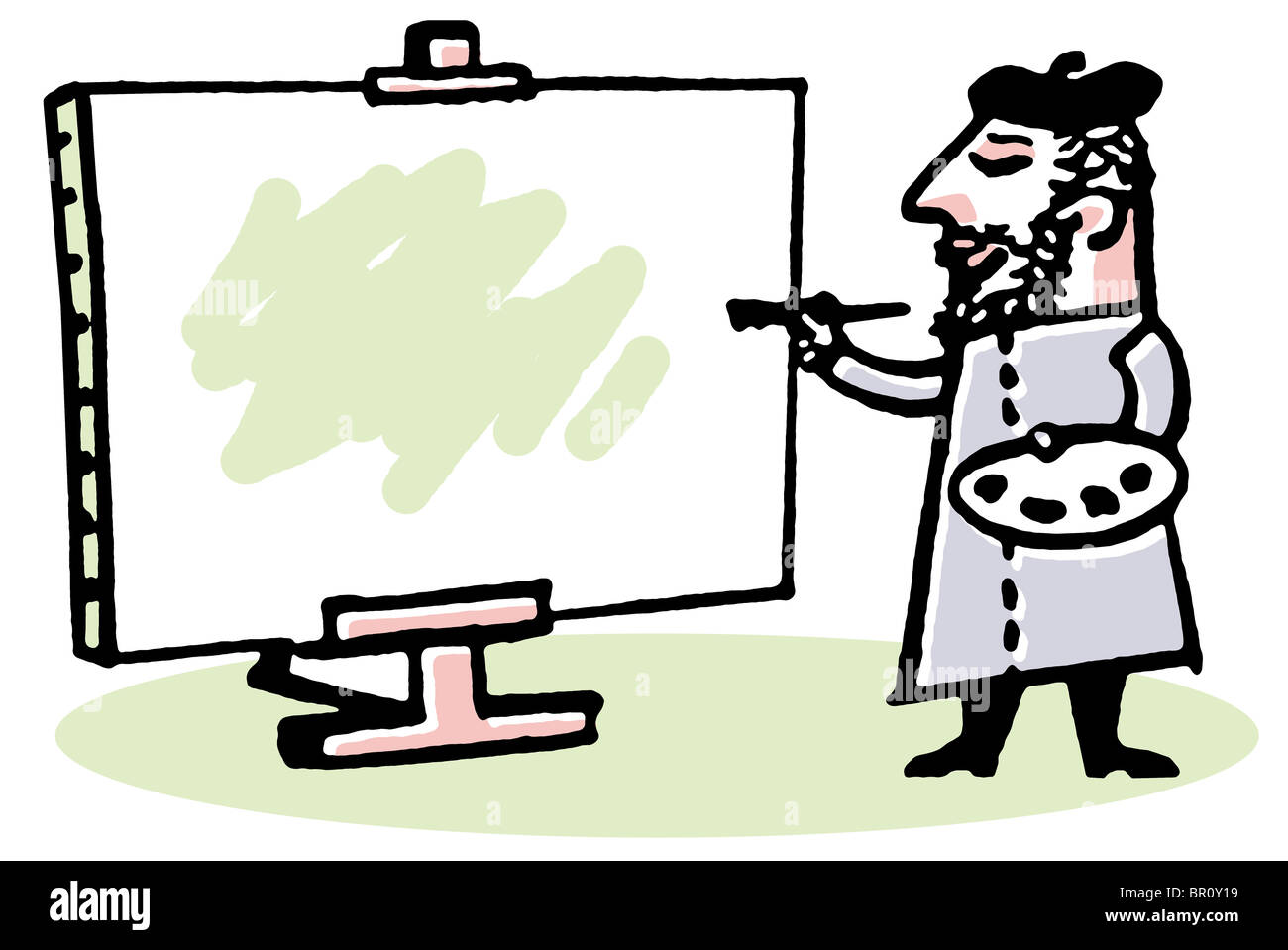 Male painting canvas hi-res stock photography and images - Alamy