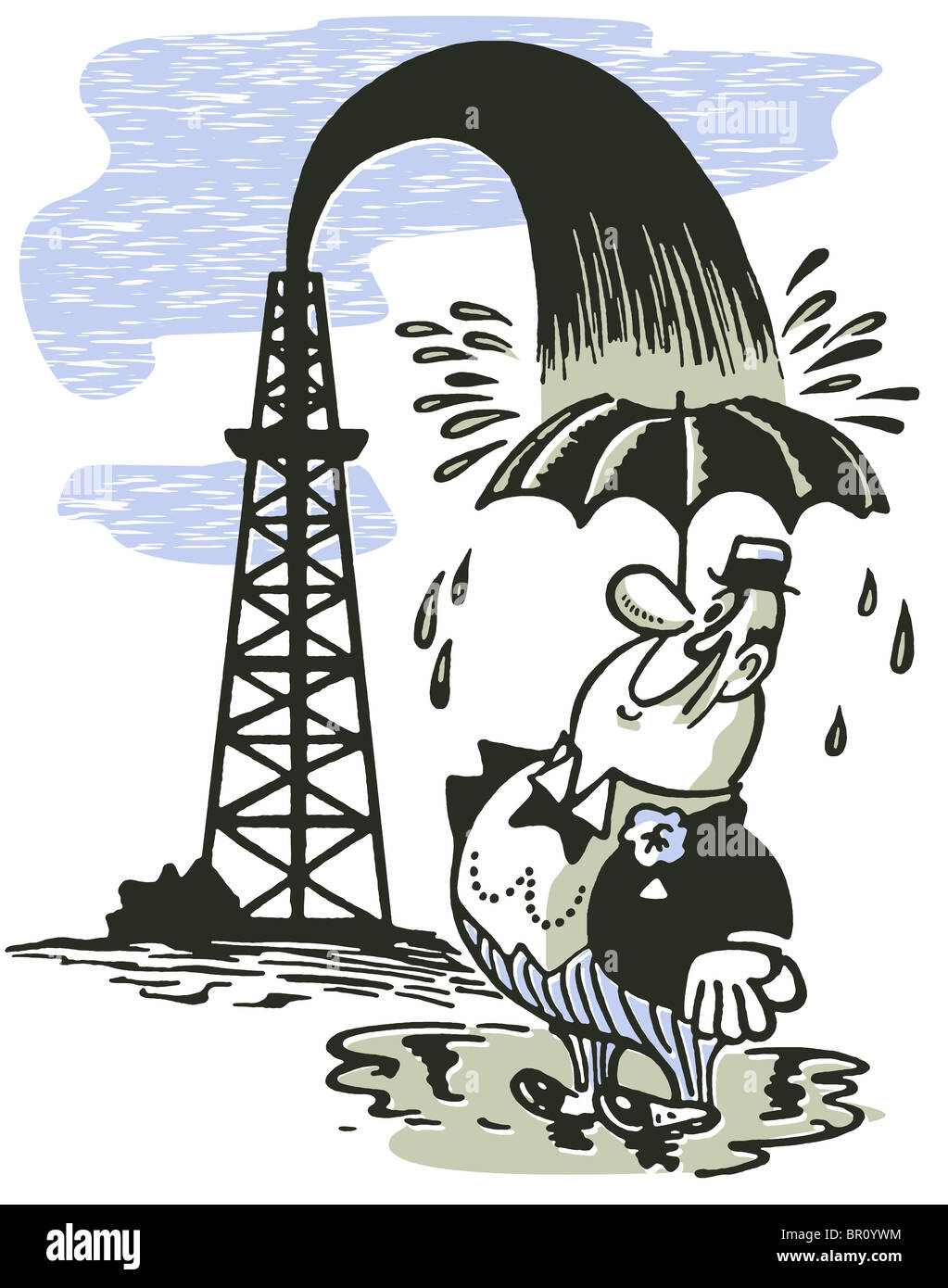 An illustration of a stereotypical oil merchant Stock Photo Alamy