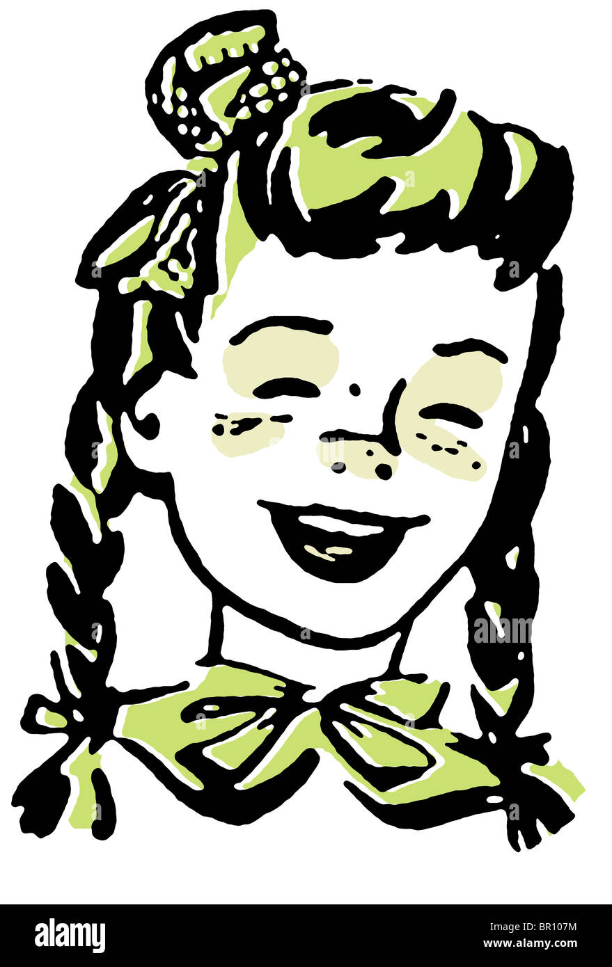 Portrait of girl smiling Stock Photo - Alamy