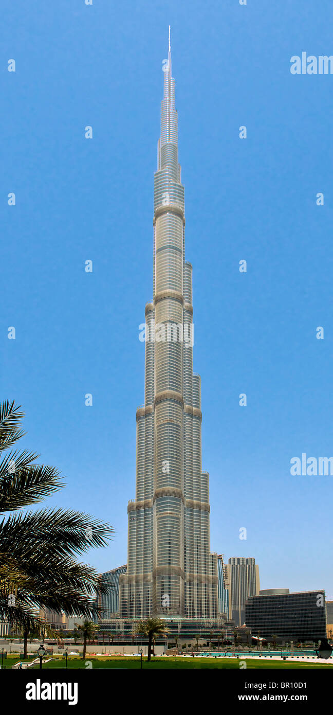 Burj Khalifa the worlds tallest building at 828 metres Dubai UAE Stock Photo