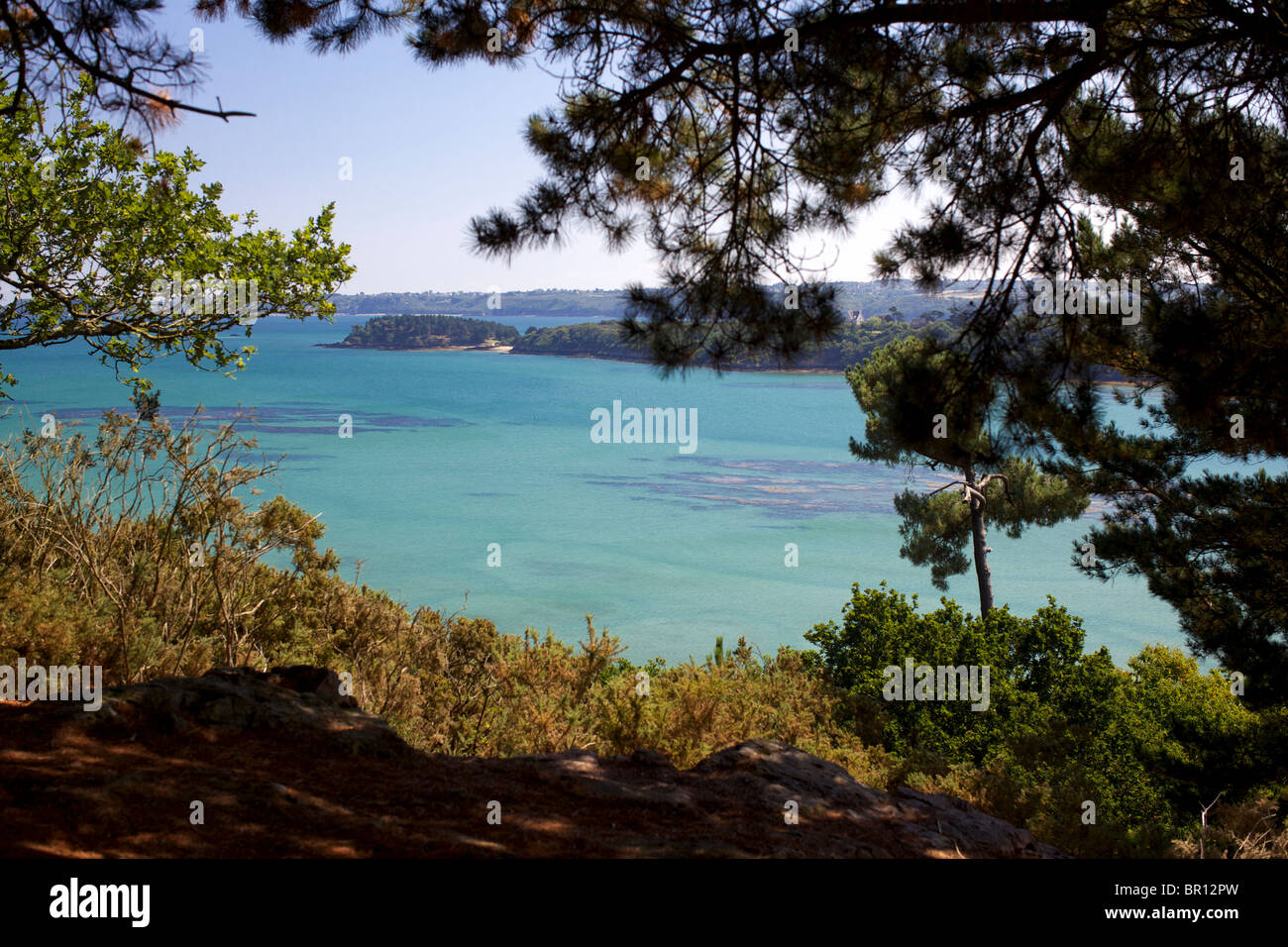 The bay of Paimpol in Brittany in France Stock Photo