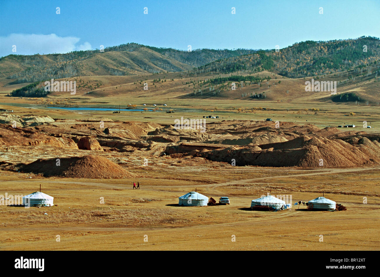 Mongolian Mining Stock Photo