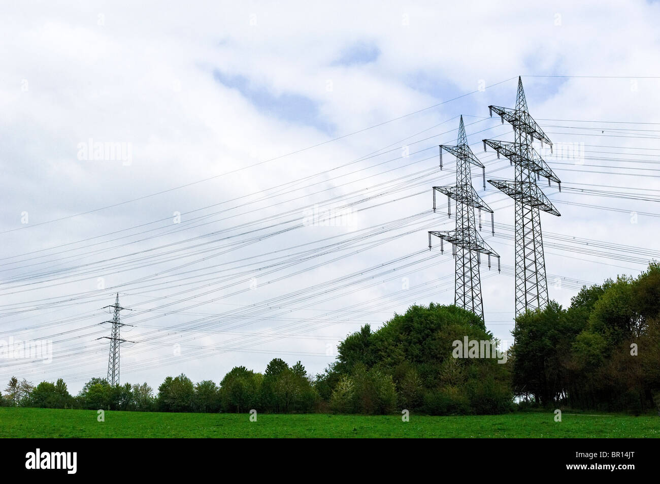 High voltage transmission line Stock Photo Alamy