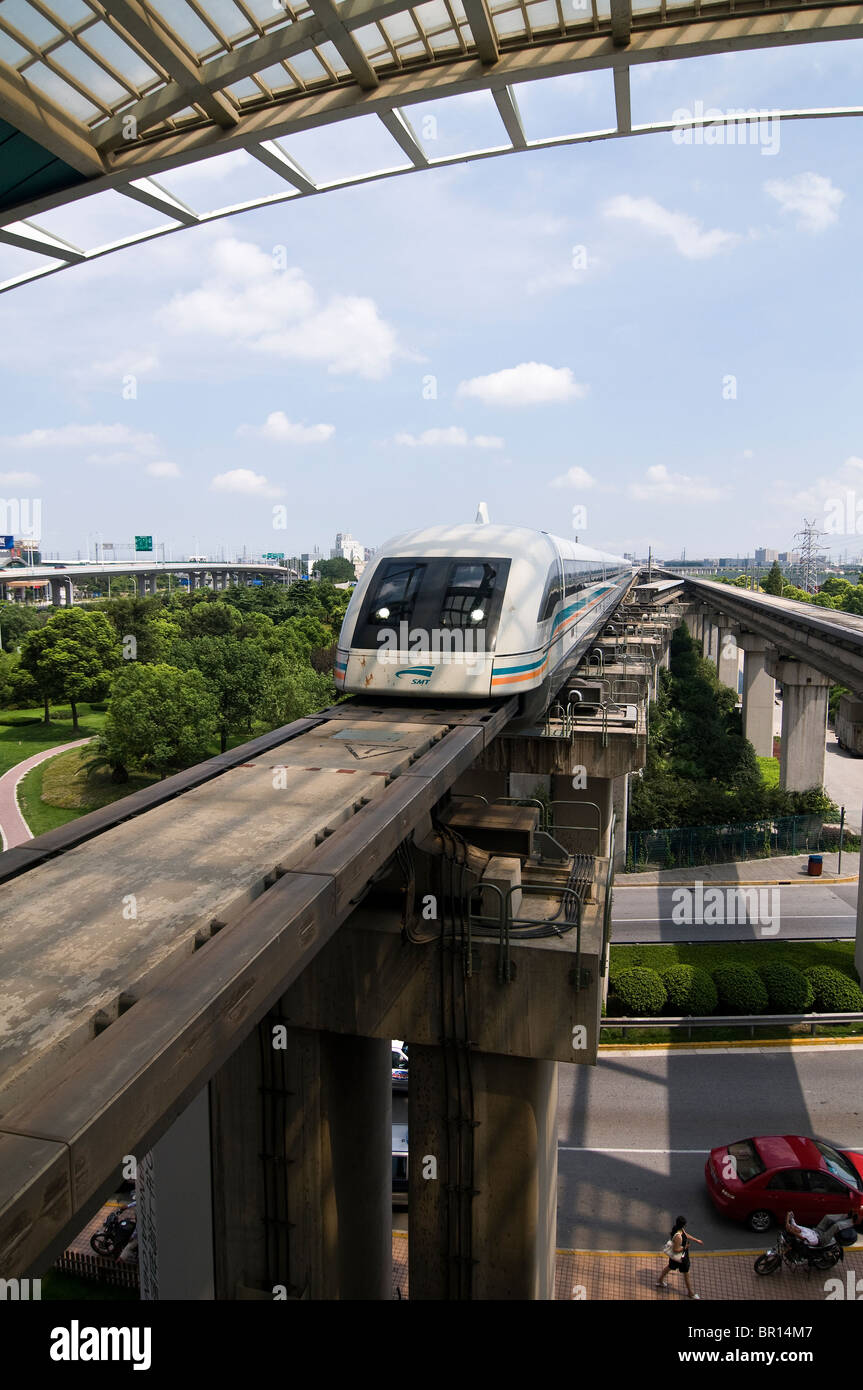 The super fast Maglev train connects Pudong airport to the center of ...