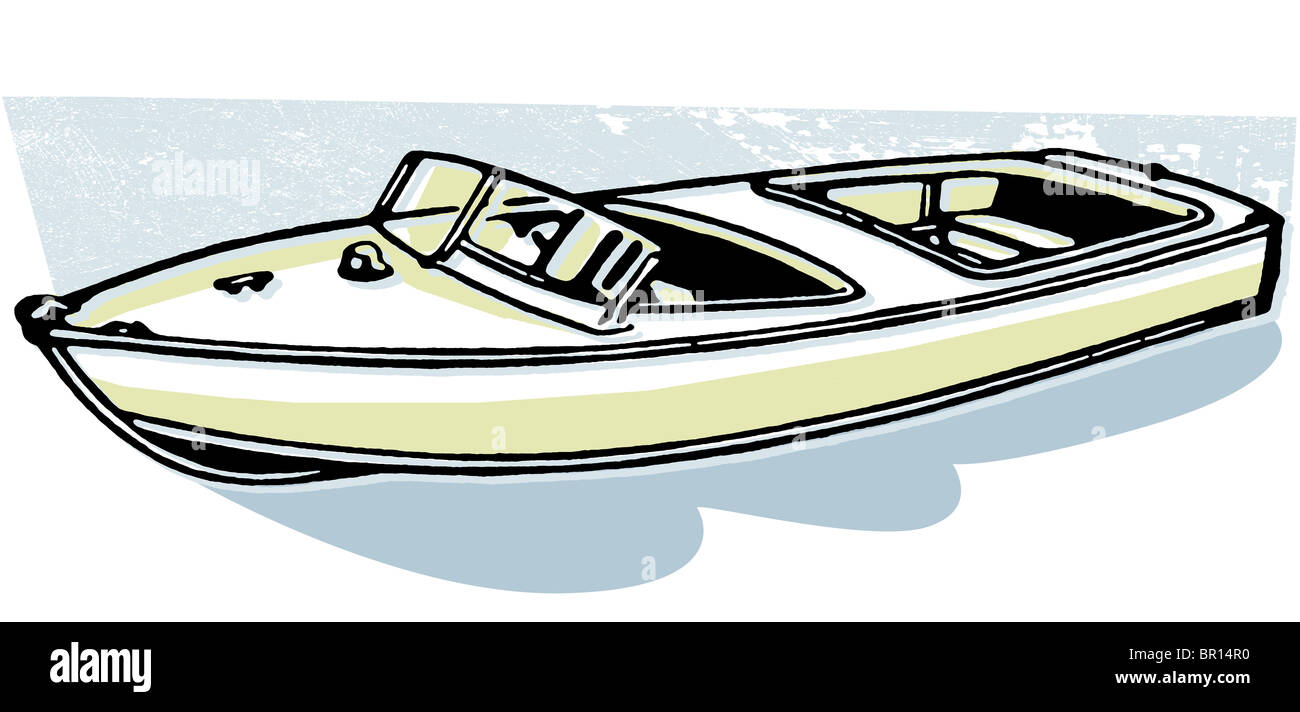A vintage illustration of a boat Stock Photo - Alamy