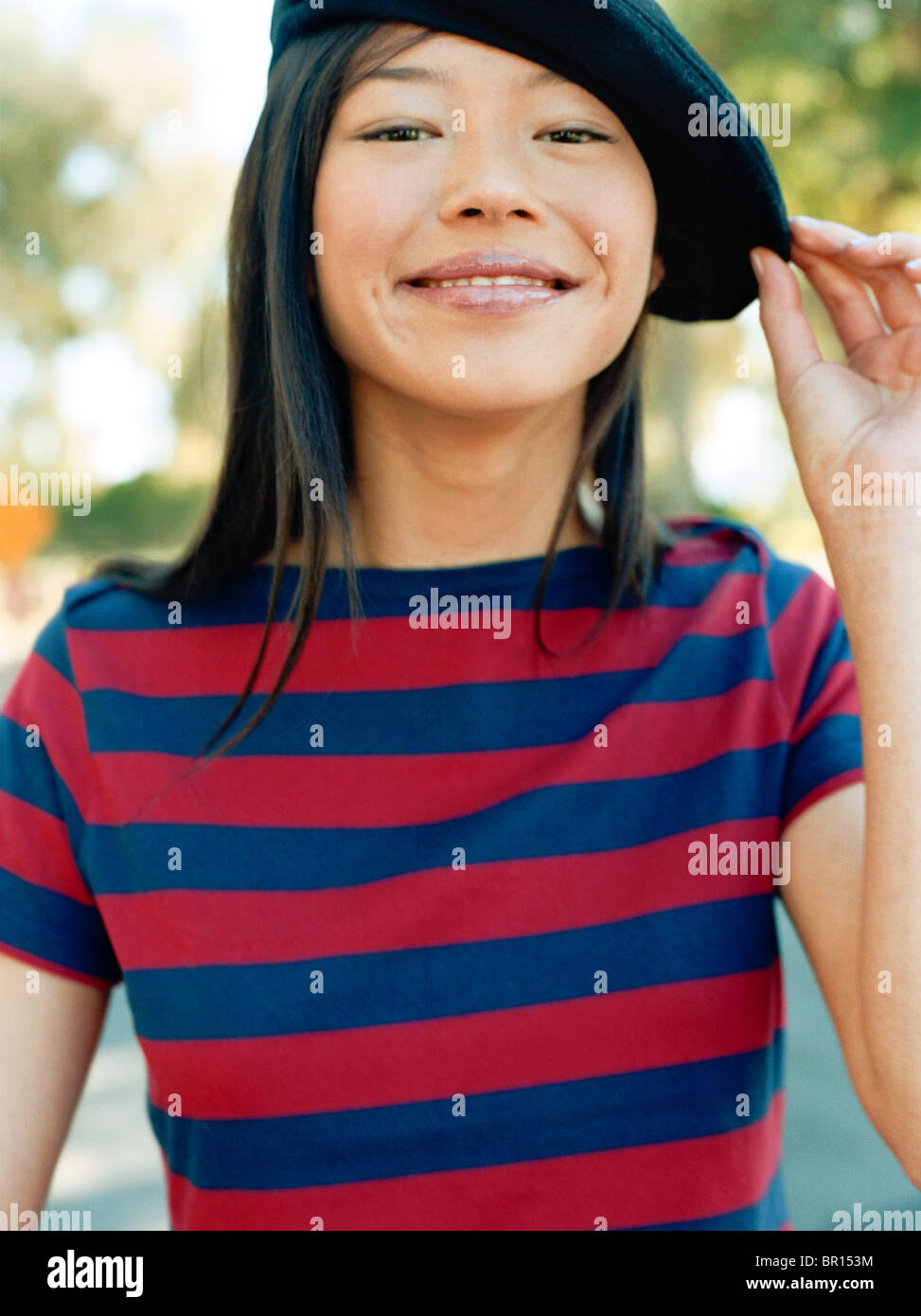 Young Woman Wearing Beret High Resolution Stock Photography and Images ...