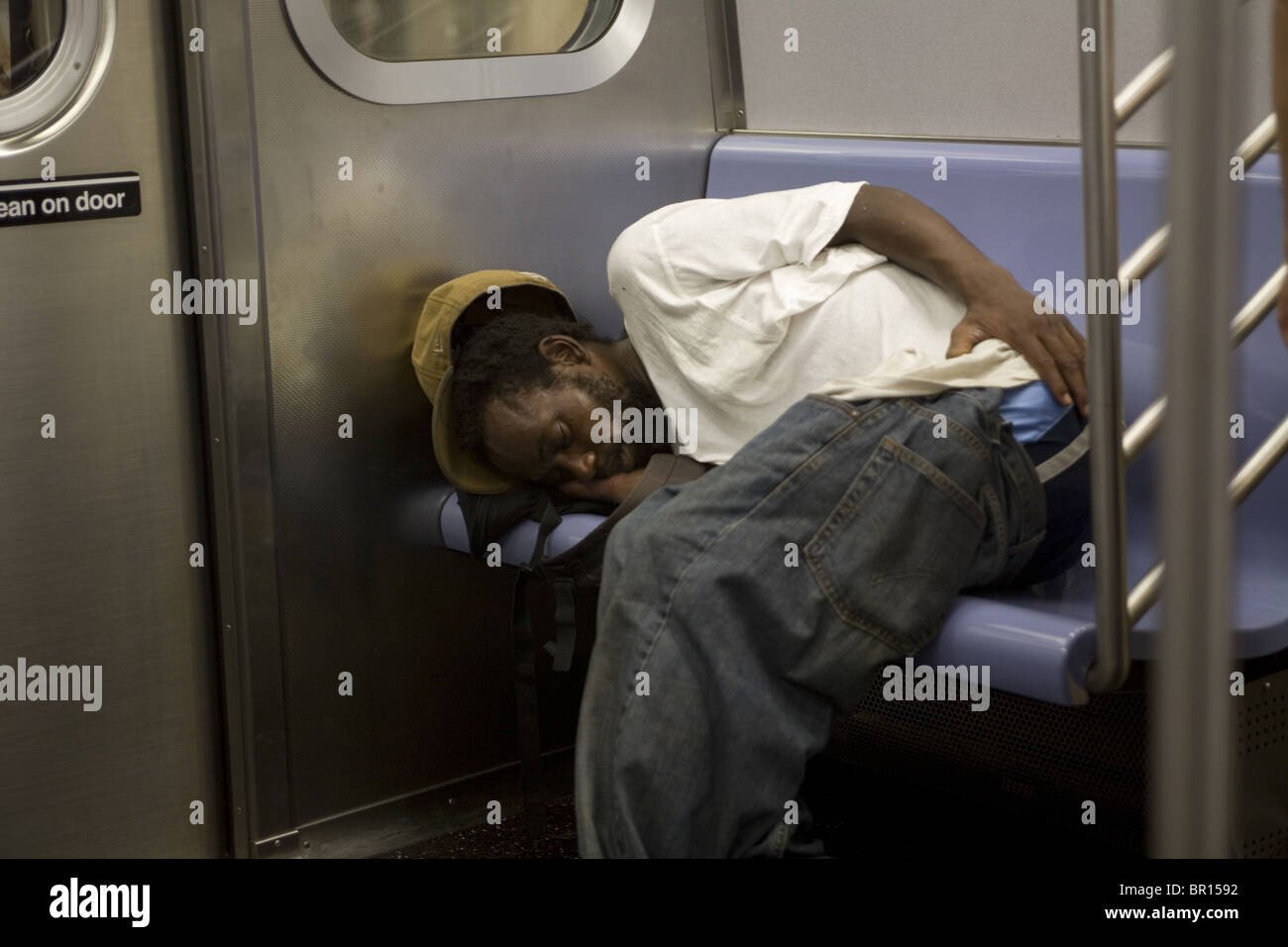 Subway new york homeless hi-res stock photography and images - Alamy