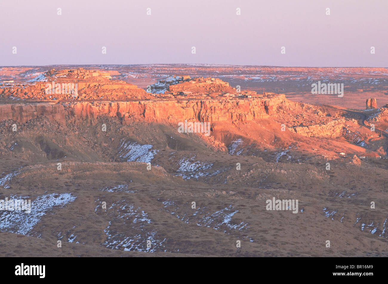 Second Mesa villages on Hopi reservation at sunset Stock Photo Alamy
