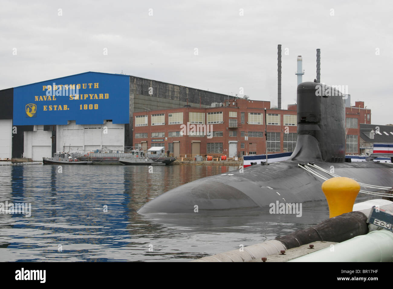 USS New Hampshire docked at the Portsmouth Naval Ship Yard in Kittery