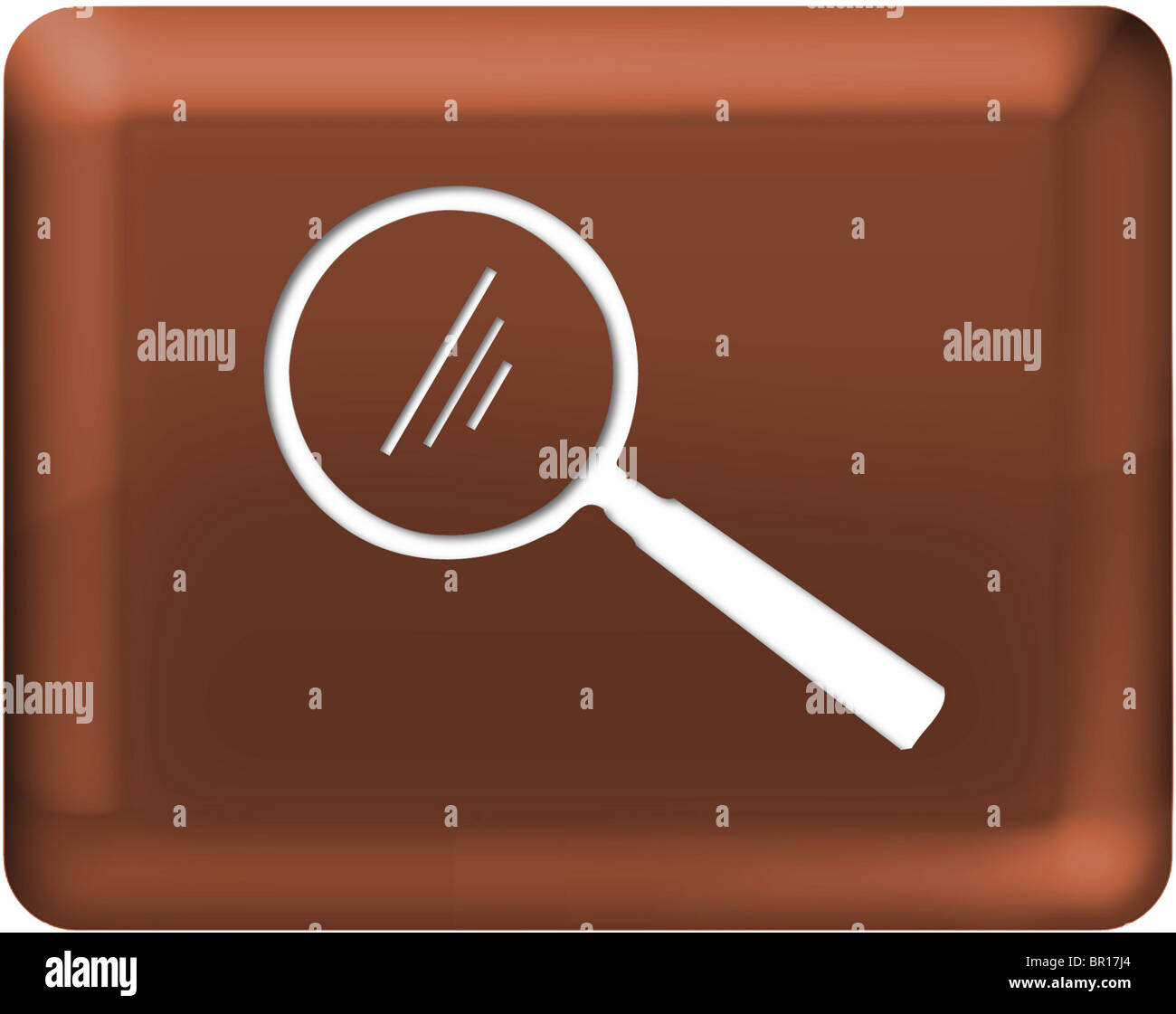 A magnifying glass on red background Stock Photo - Alamy