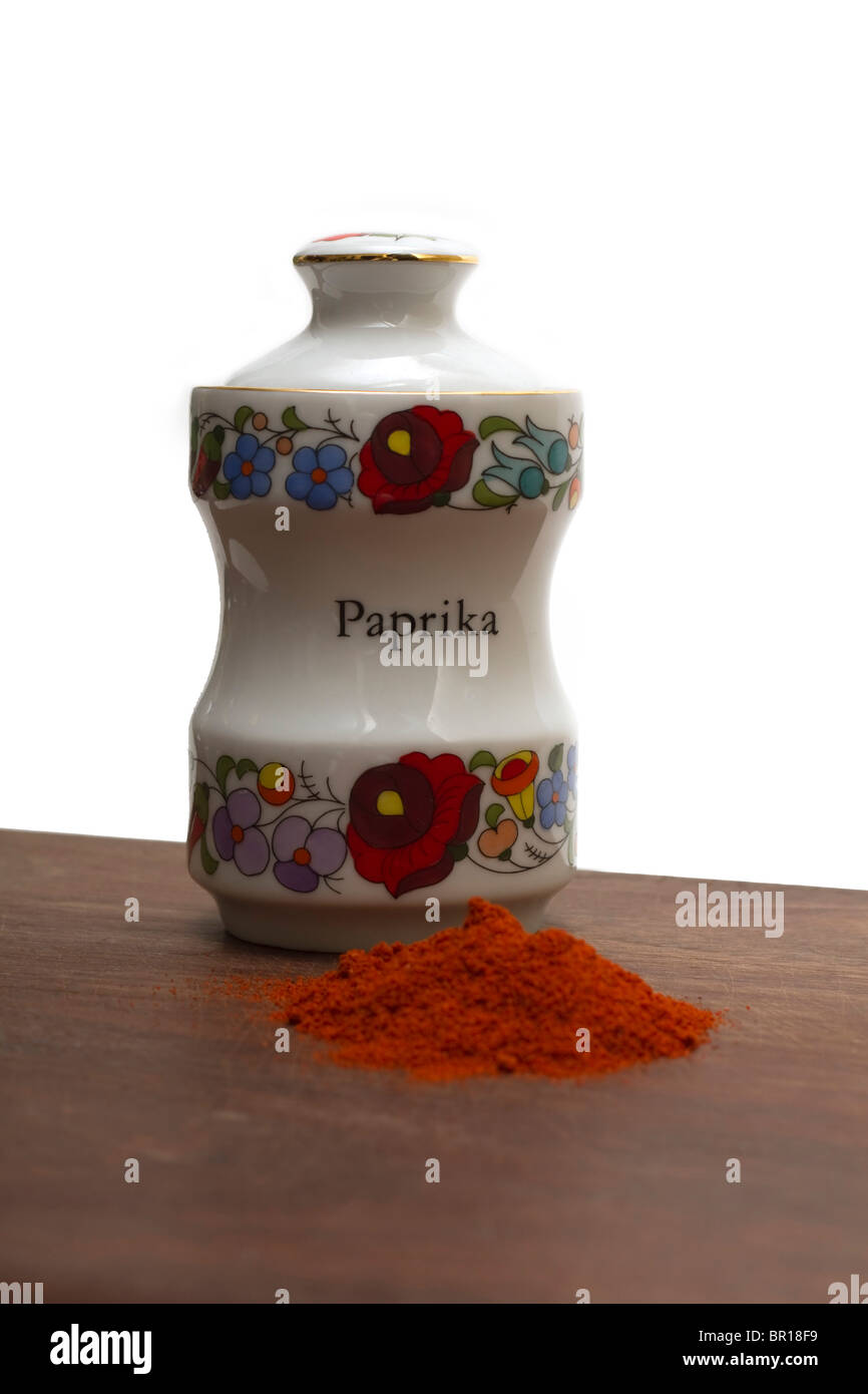 Paprika in a decorative china jar Stock Photo Alamy