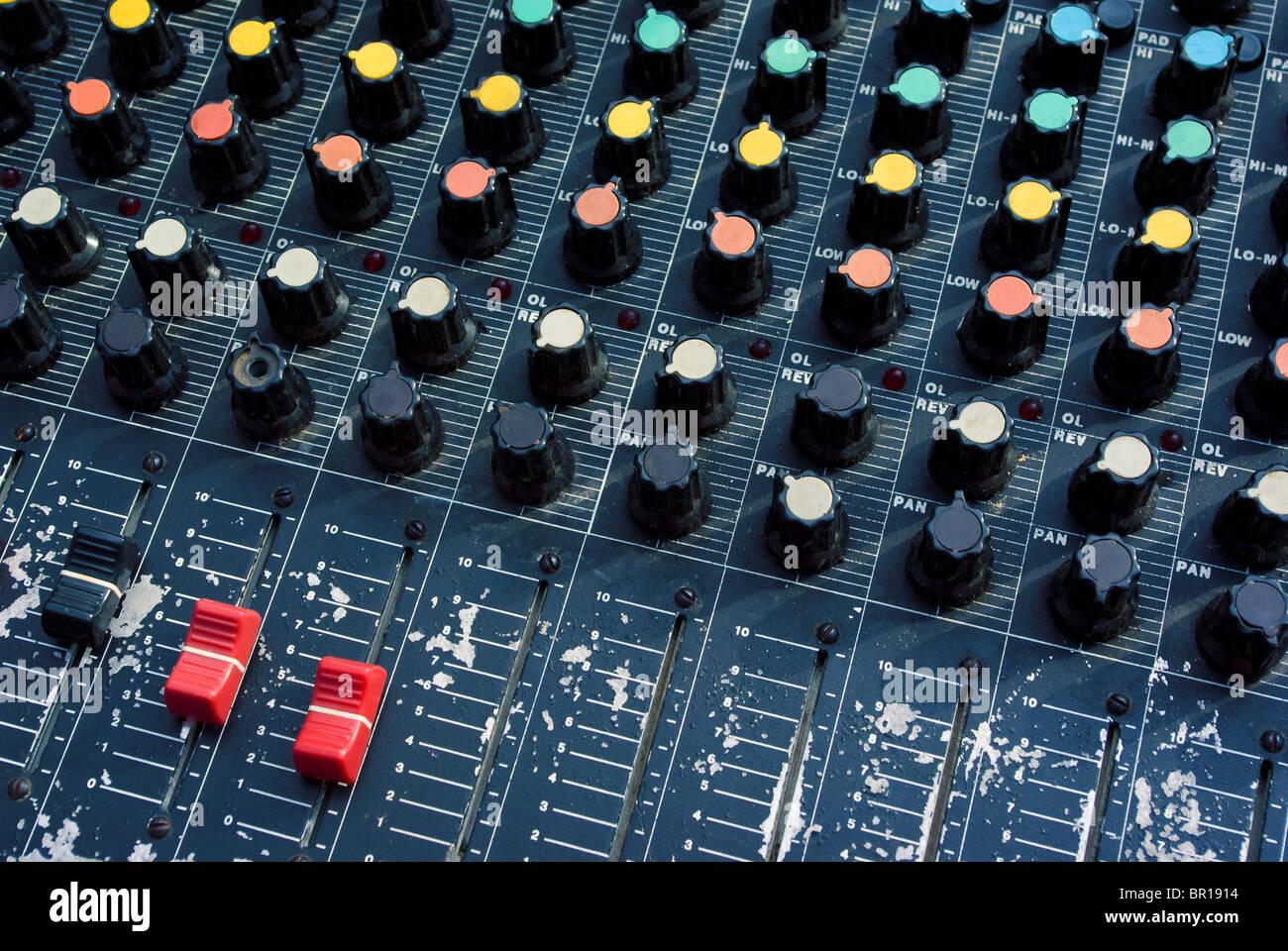 Old audio mixer Stock Photo Alamy