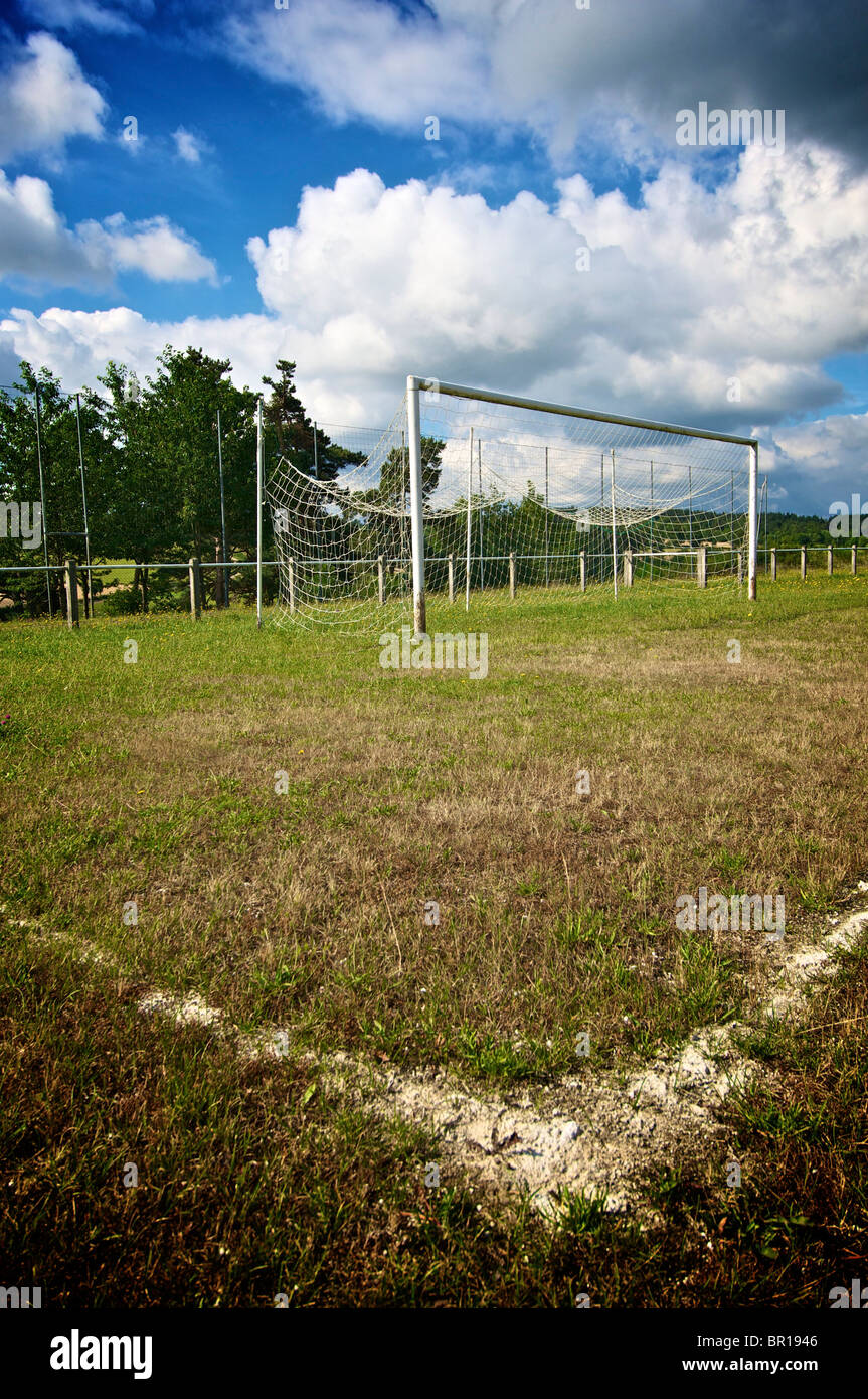 Empty soccer goal landscape hi-res stock photography and images - Alamy