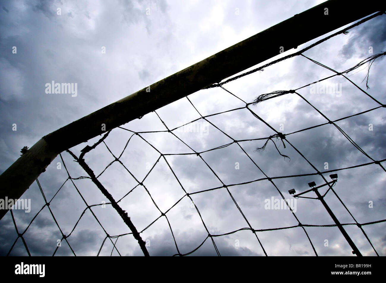 Football goal crossbar Stock Photo Alamy