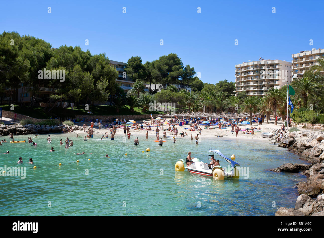 Cala Vinyes beach. Calvia. Mallorca Island. Spain Stock Photo