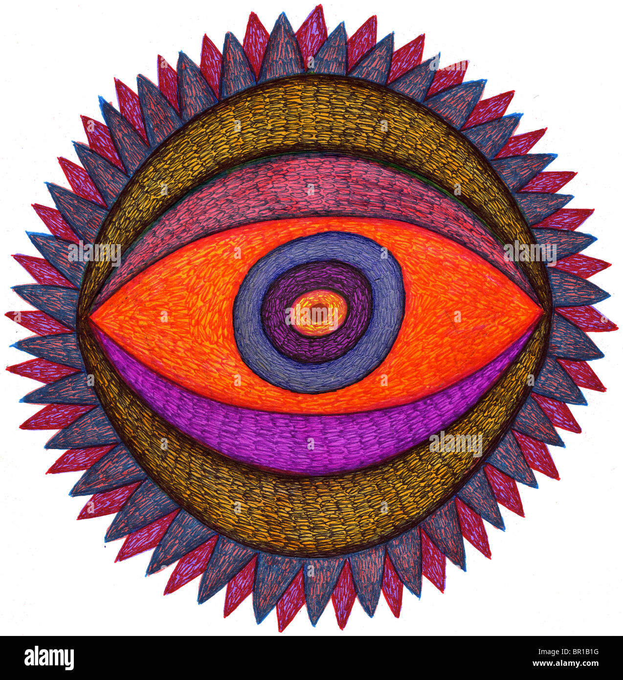The letter O resembling an eye Stock Photo
