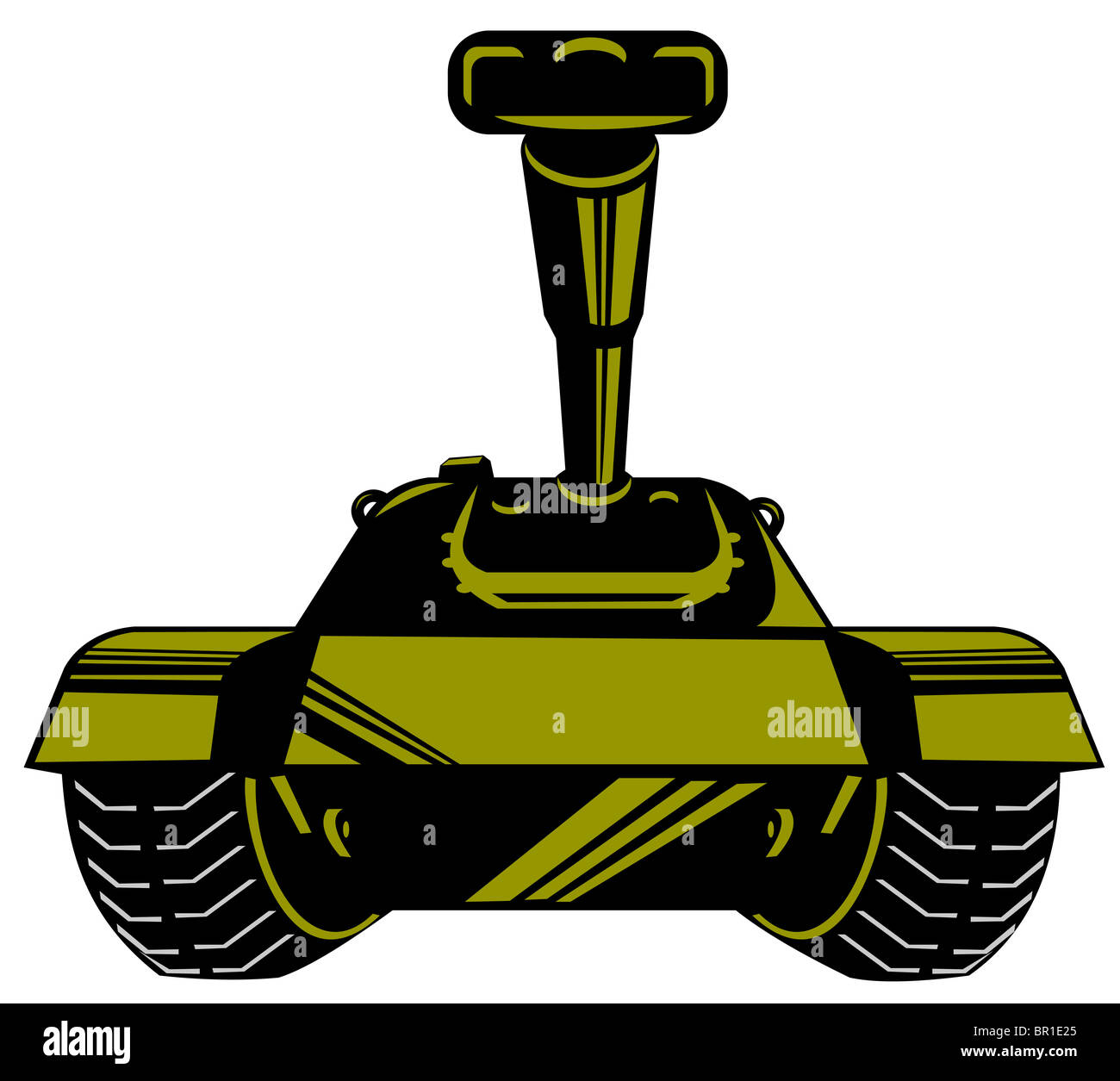 Retro Style Illustration Of A World War Two Military Battle Tank On
