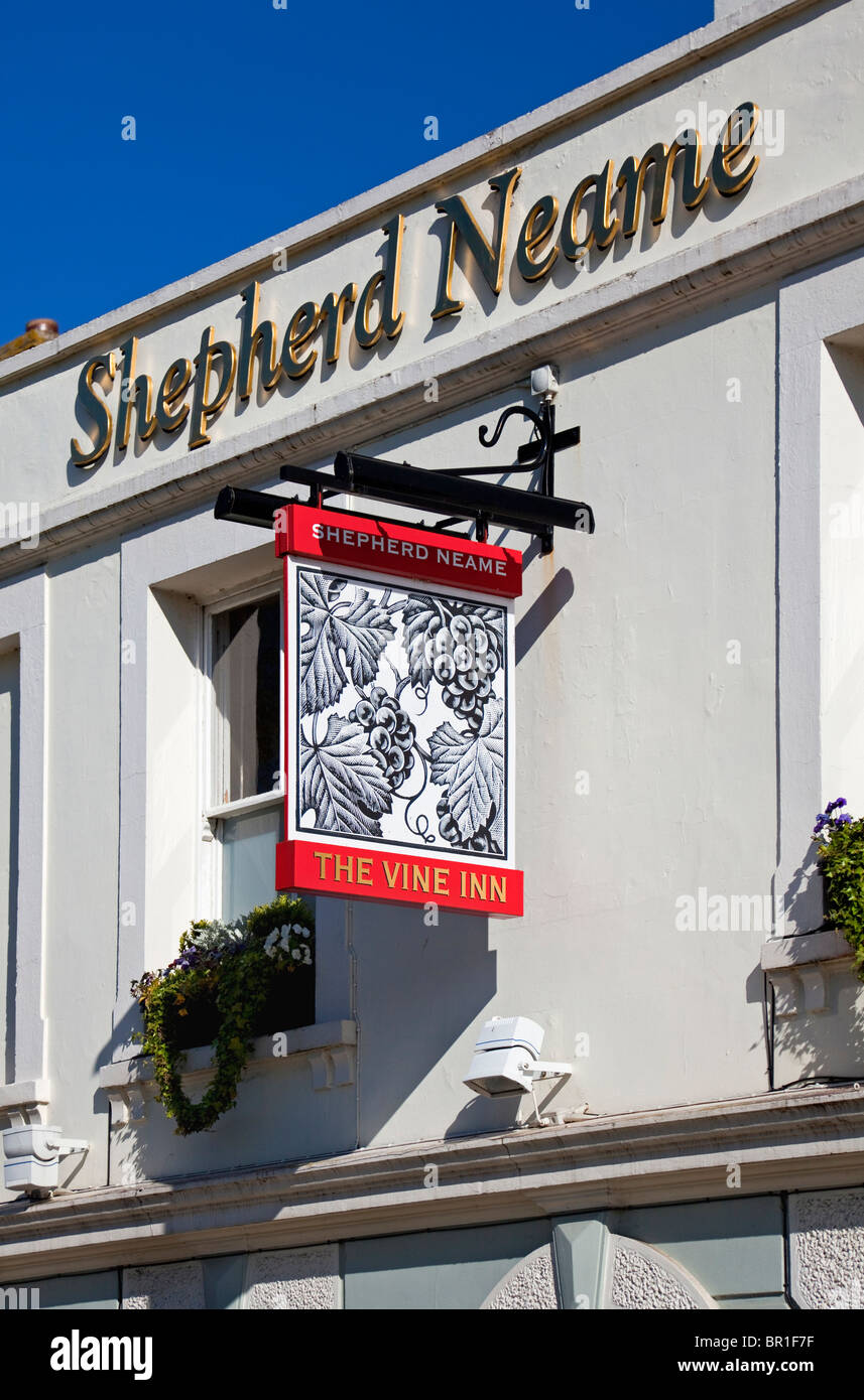 "The Vine Inn" public house (Sign detail), Tenterden High Street, Kent
