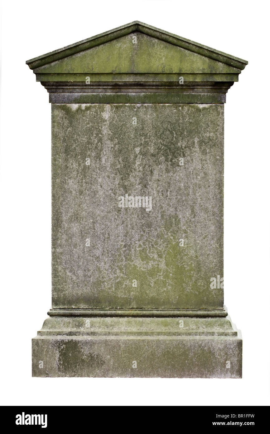 Blank gravestone Stock Photo