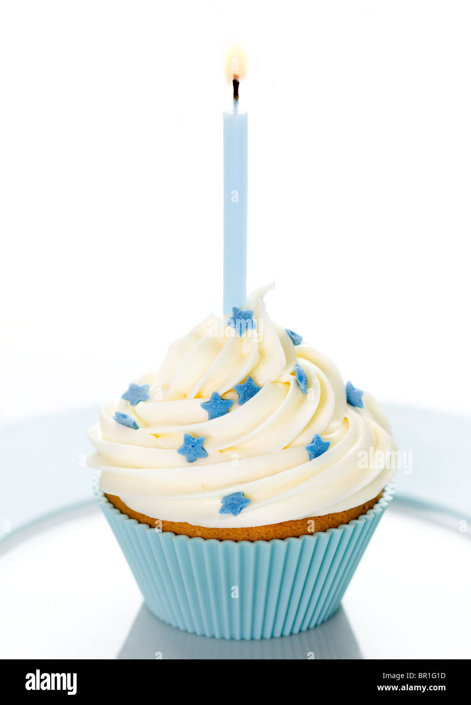 Birthday cupcake Stock Photo