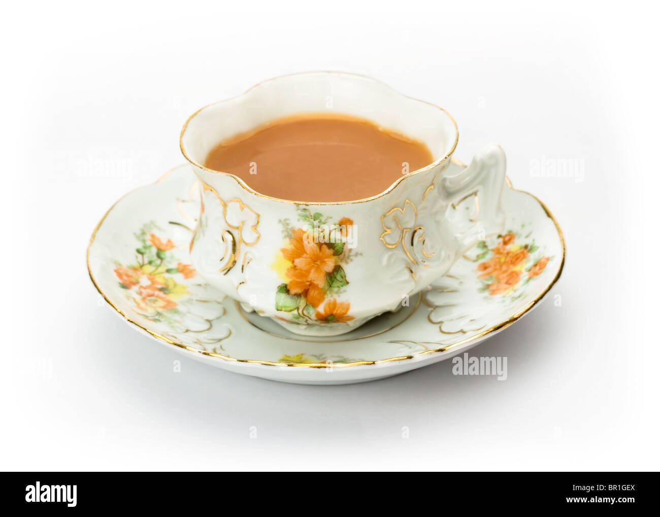 Old fashioned teacup Stock Photo