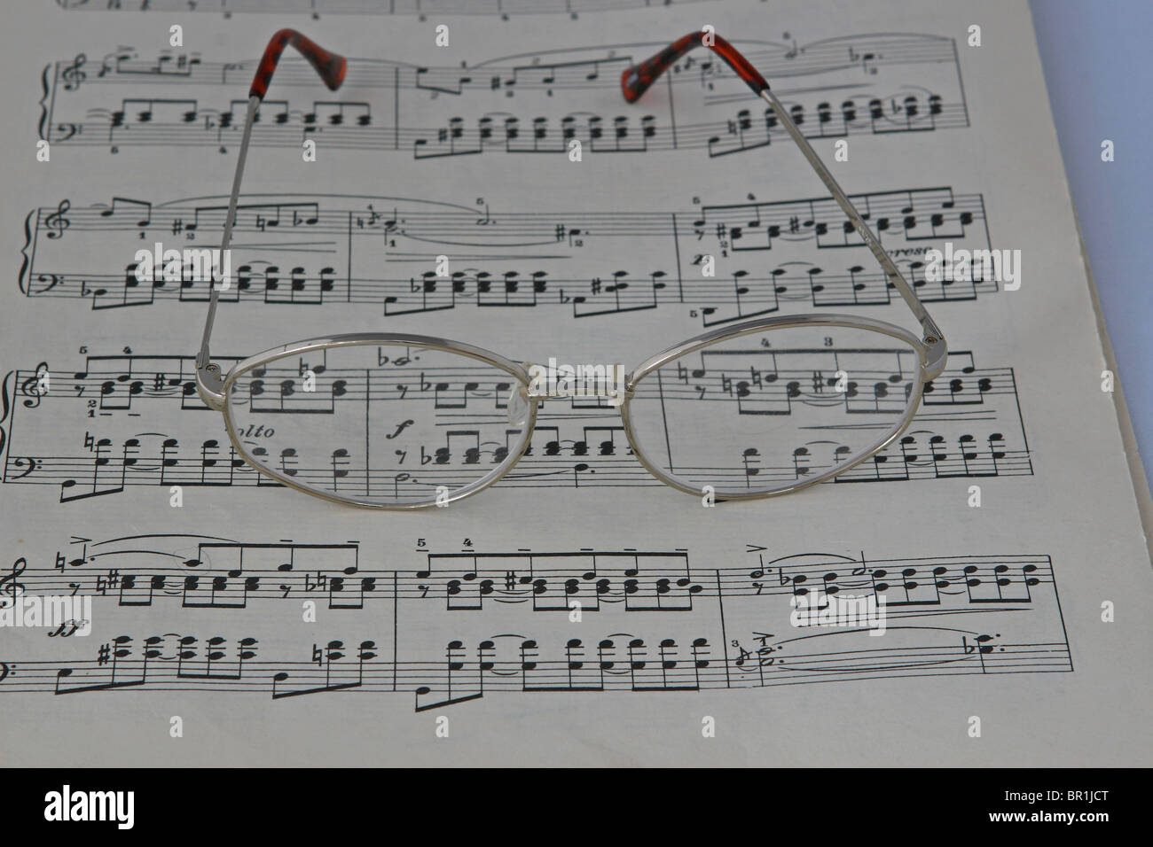 Manuscript notes musician playing hires stock photography and images