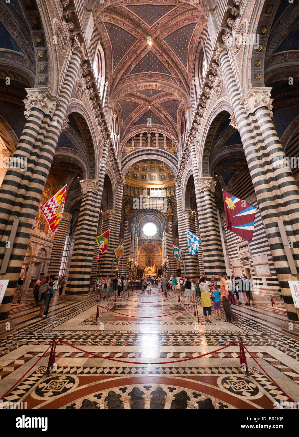 Interior view of the Siena cathedral in Tuscany, Italy. Stock Photo