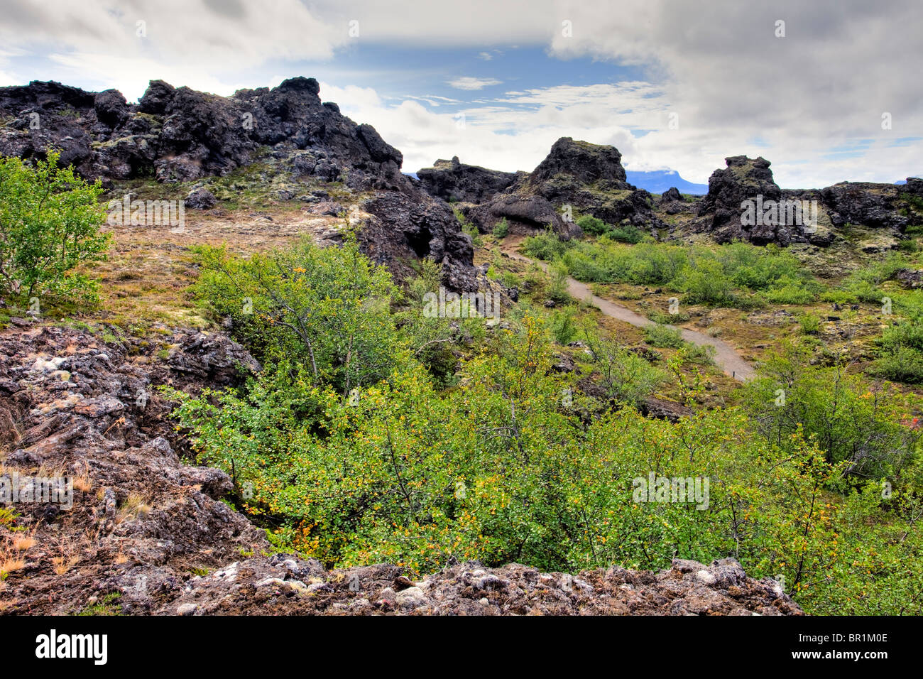 Dimmuborgir Lava Landscape, Myvatn, Iceland Stock Photo