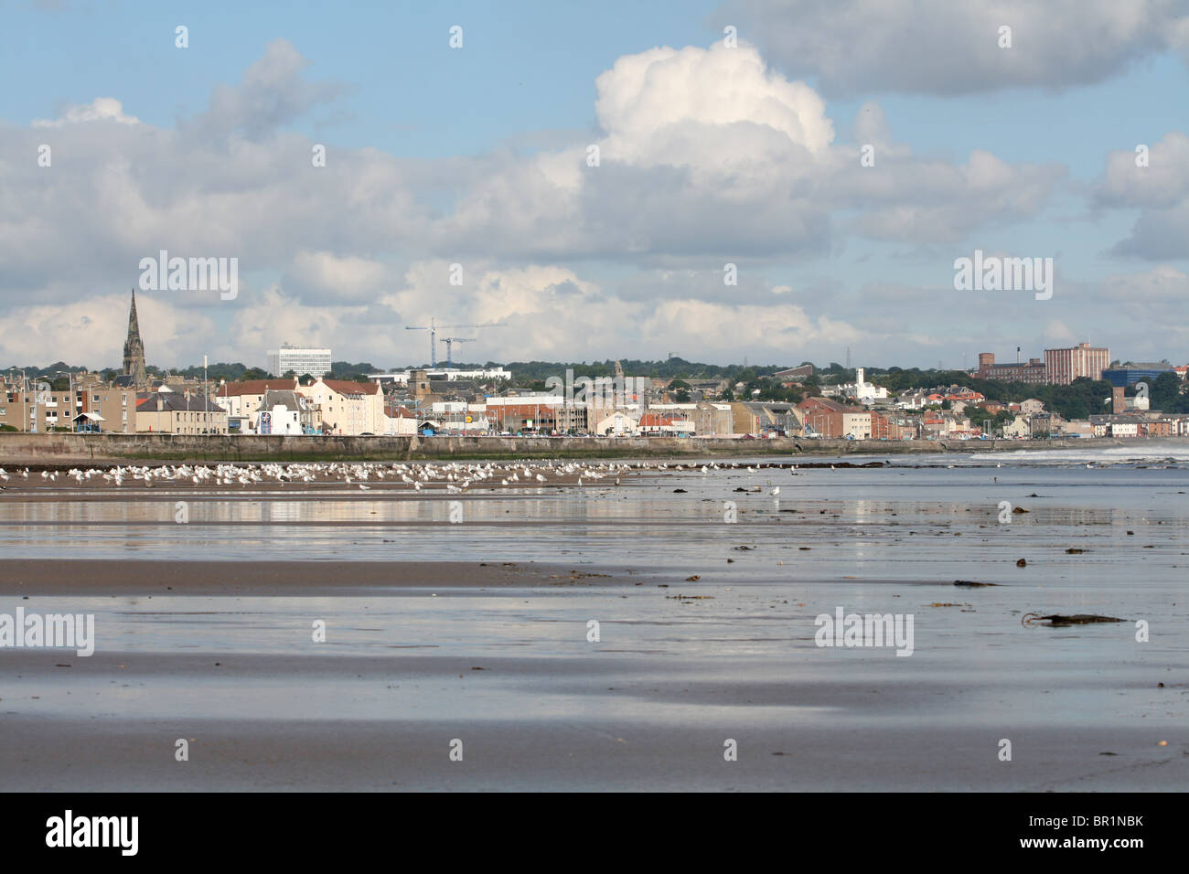 Kirkcaldy waterfront and beach Fife Scotland September 2010 Stock Photo