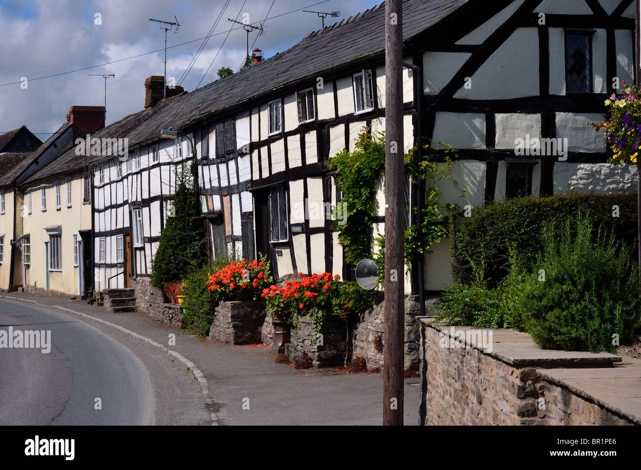 Black and White Houses Pembridge Stock Photo Alamy