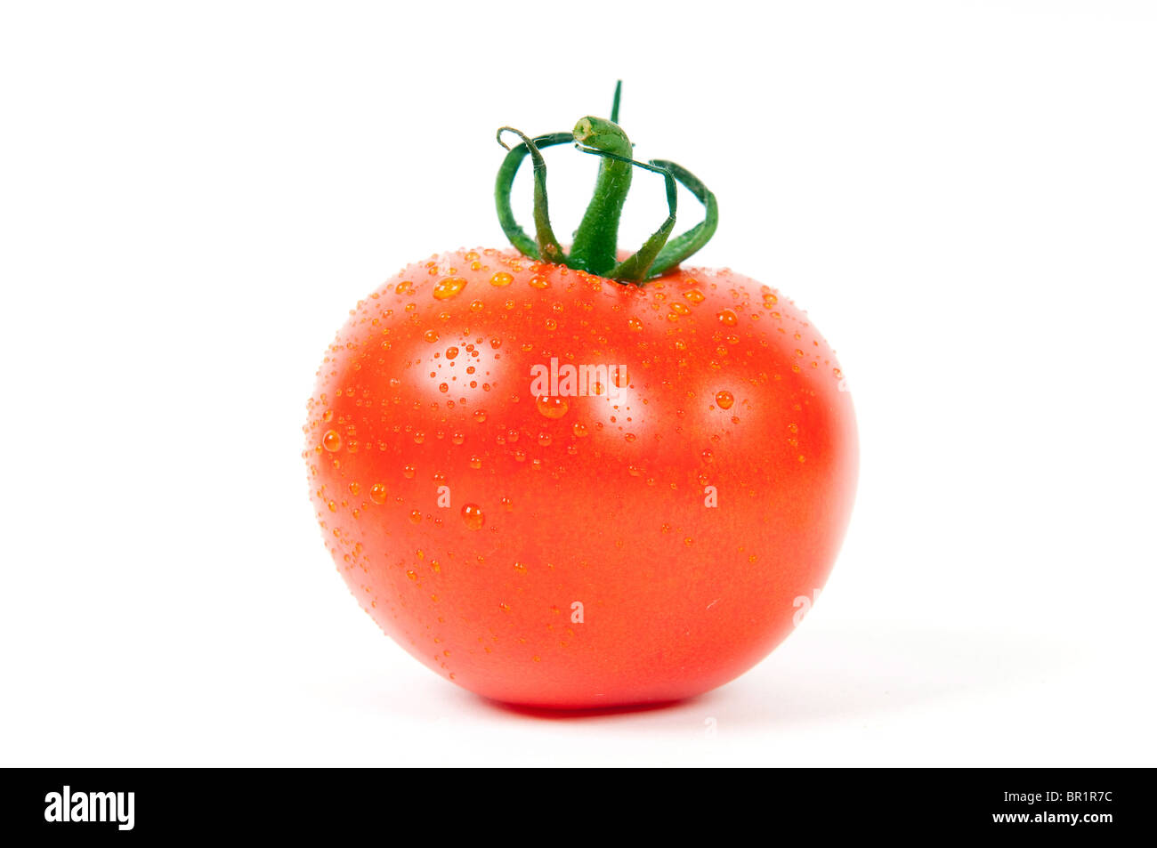 Fresh Red Tomato with water drops isolated on white background Stock ...
