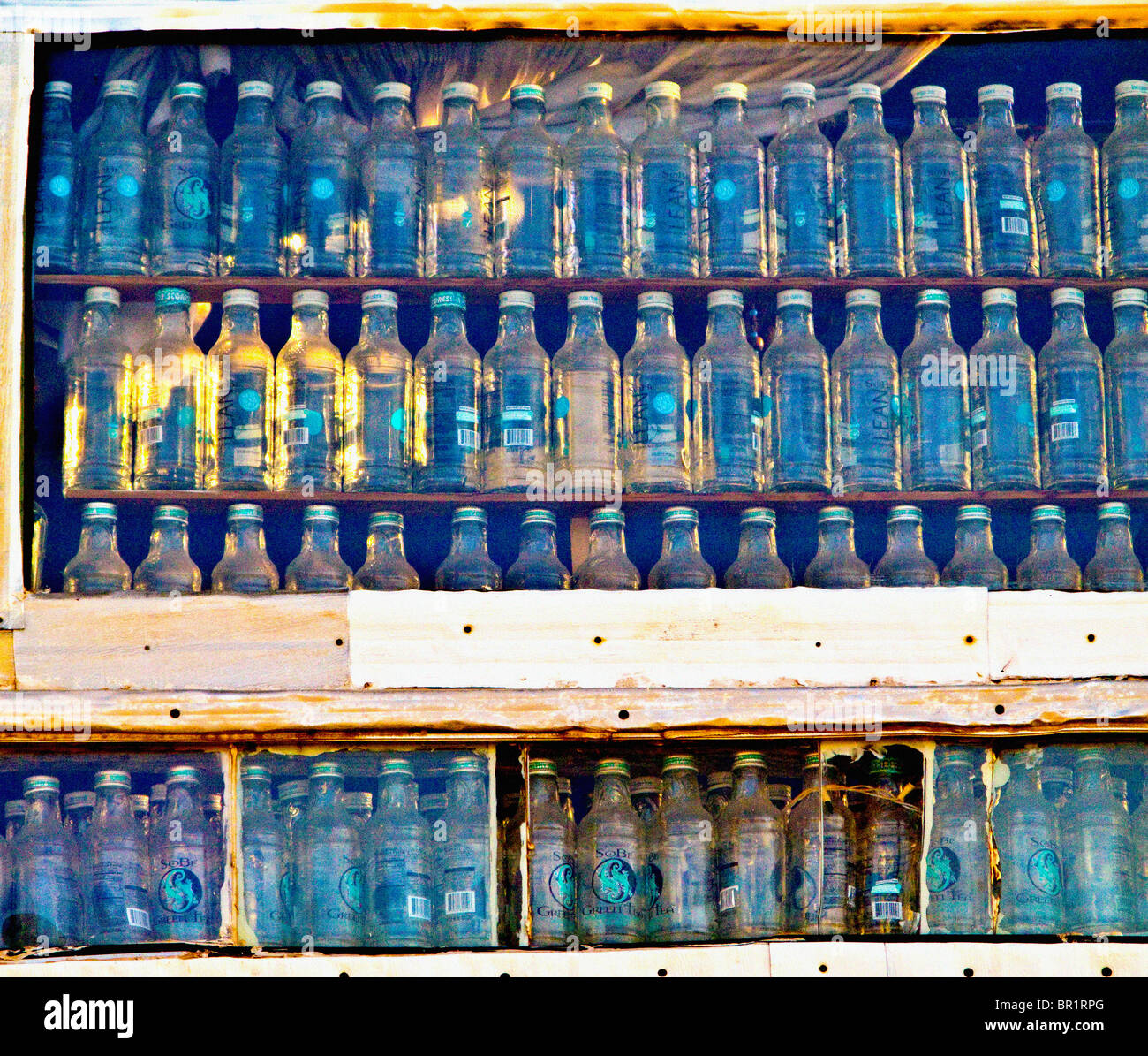 Beer Bottle 'Folk Art' Stock Photo