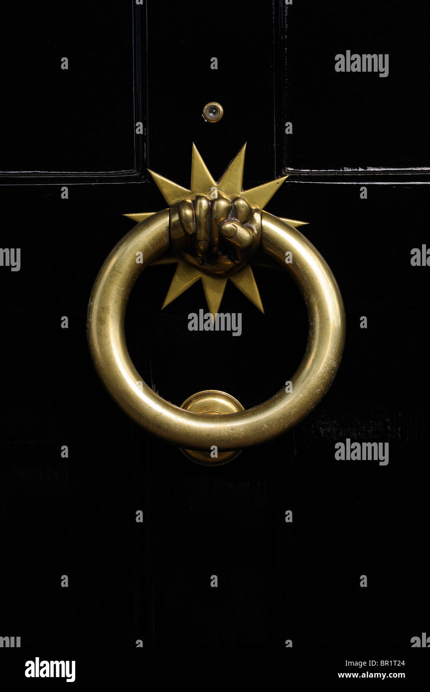 Brass door knocker Stock Photo Alamy