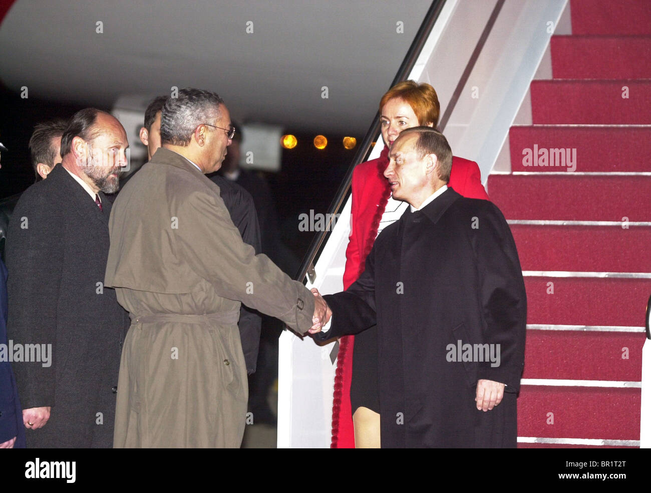 Vladimir Putin arrives at Andrews Airforce Base, Stock Photo