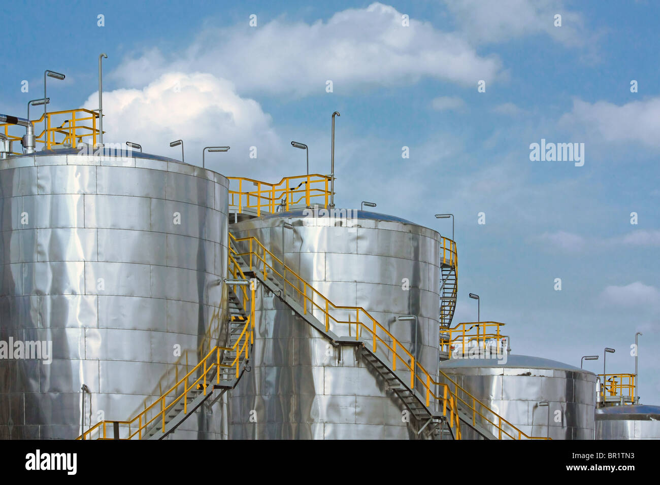 metallic tanks Stock Photo