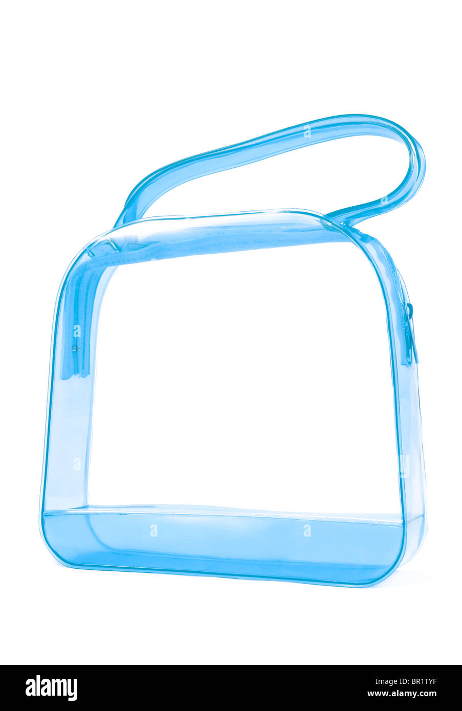 blue transparent handbag Stock Photo