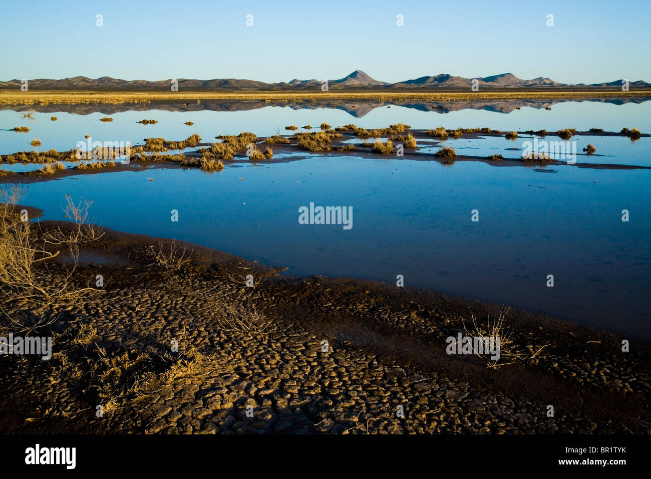 Pools of water reflect the surrounding landscape Stock Photo - Alamy