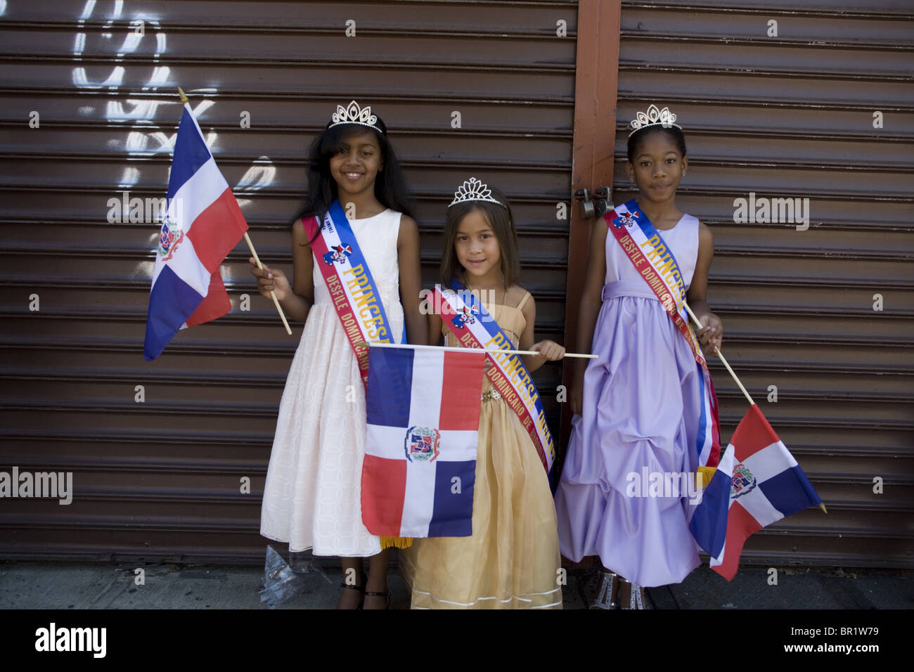 Official princesses at the 2010 Dominican Parade in Brooklyn, New York Stock Photo