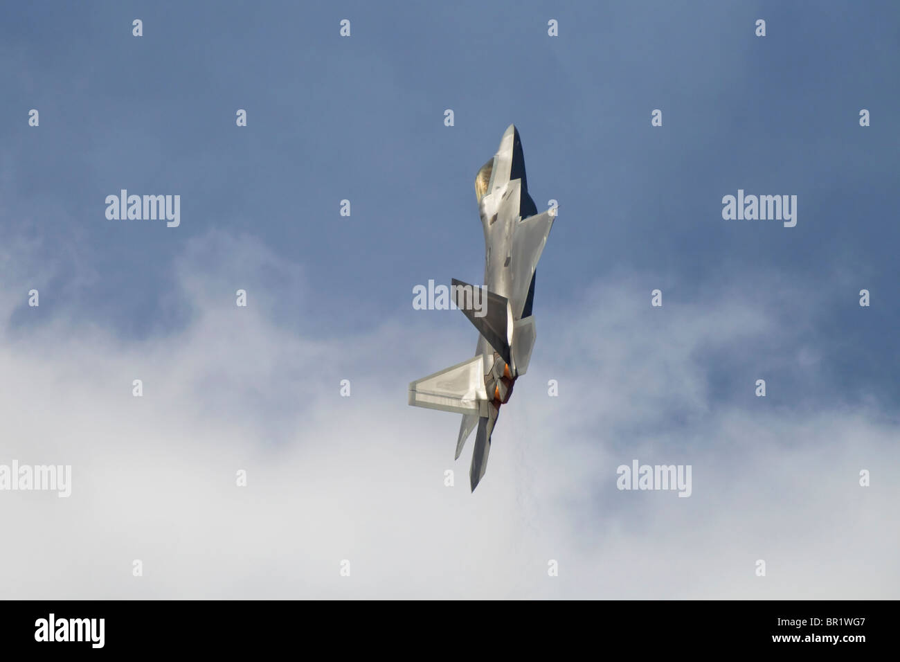 A Lockheed Martin F-22 Raptor of the USAF Stock Photo