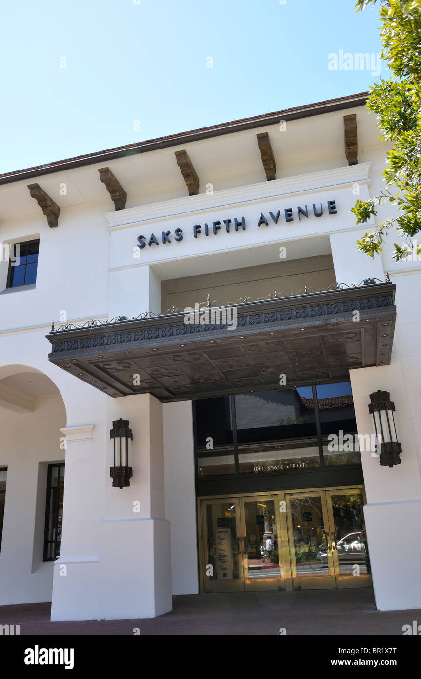 Saks Fifth Avenue store, Santa Barbara, California, USA Stock Photo Alamy