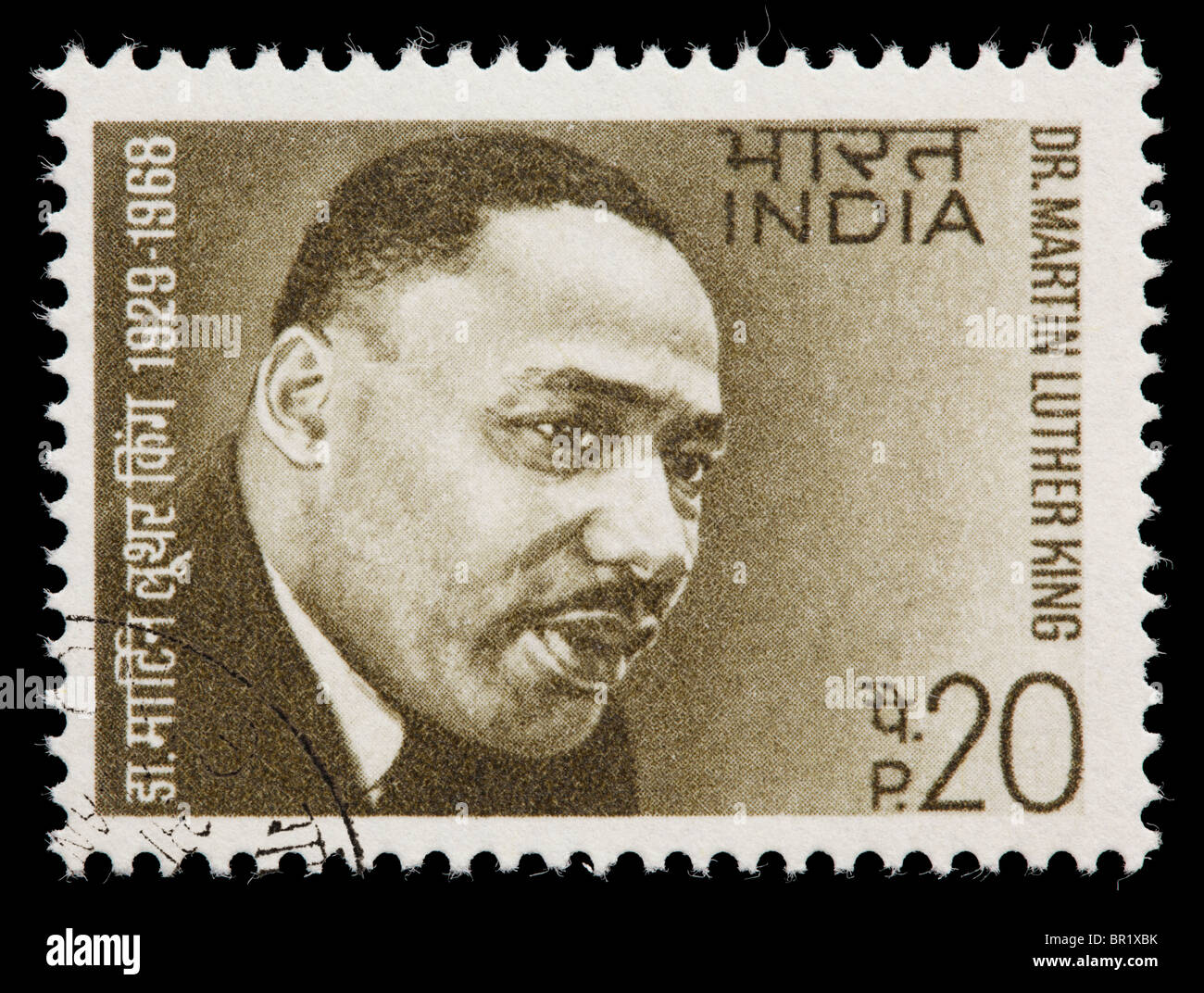 India Martin Luther King postage stamp cancelled Stock Photo Alamy