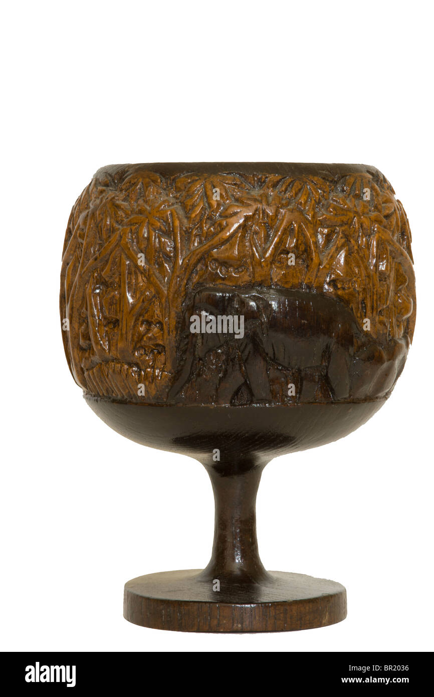 Hand Carved Wooden Cup Stock Photo Alamy