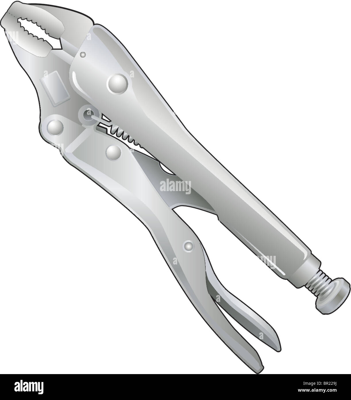 A pictorial illustration of a vice grip Stock Photo Alamy