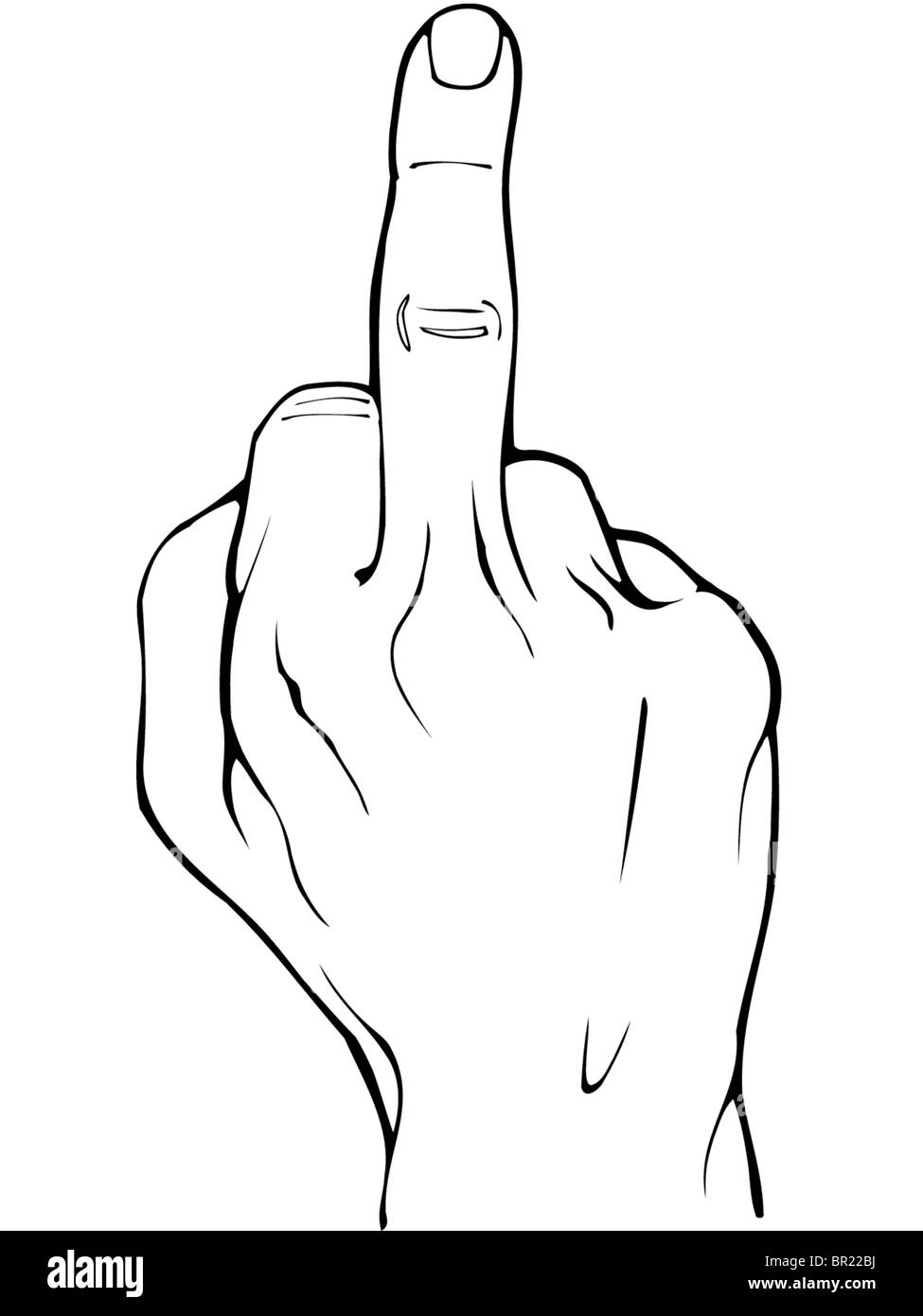 Middle finger drawing hires stock photography and images  Alamy