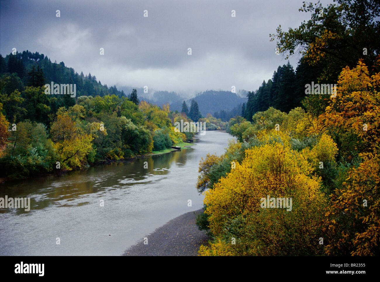 Autumn landscape, Russian River, California Stock Photo Alamy