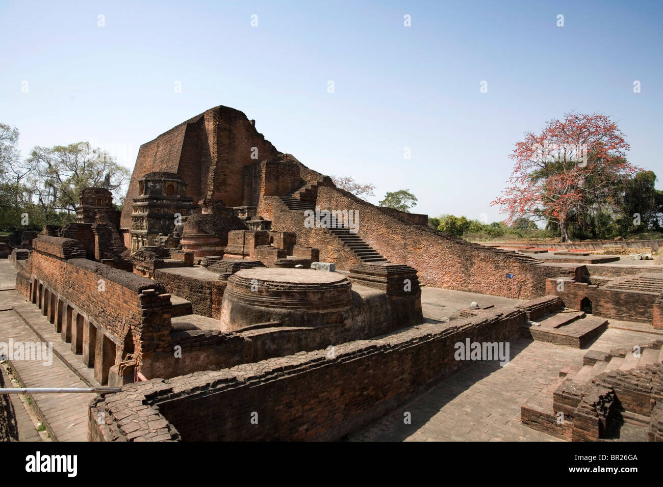 Nalanda was a Buddhist monastery and one of the world's first residential universities, Bihar, India. Stock Photo