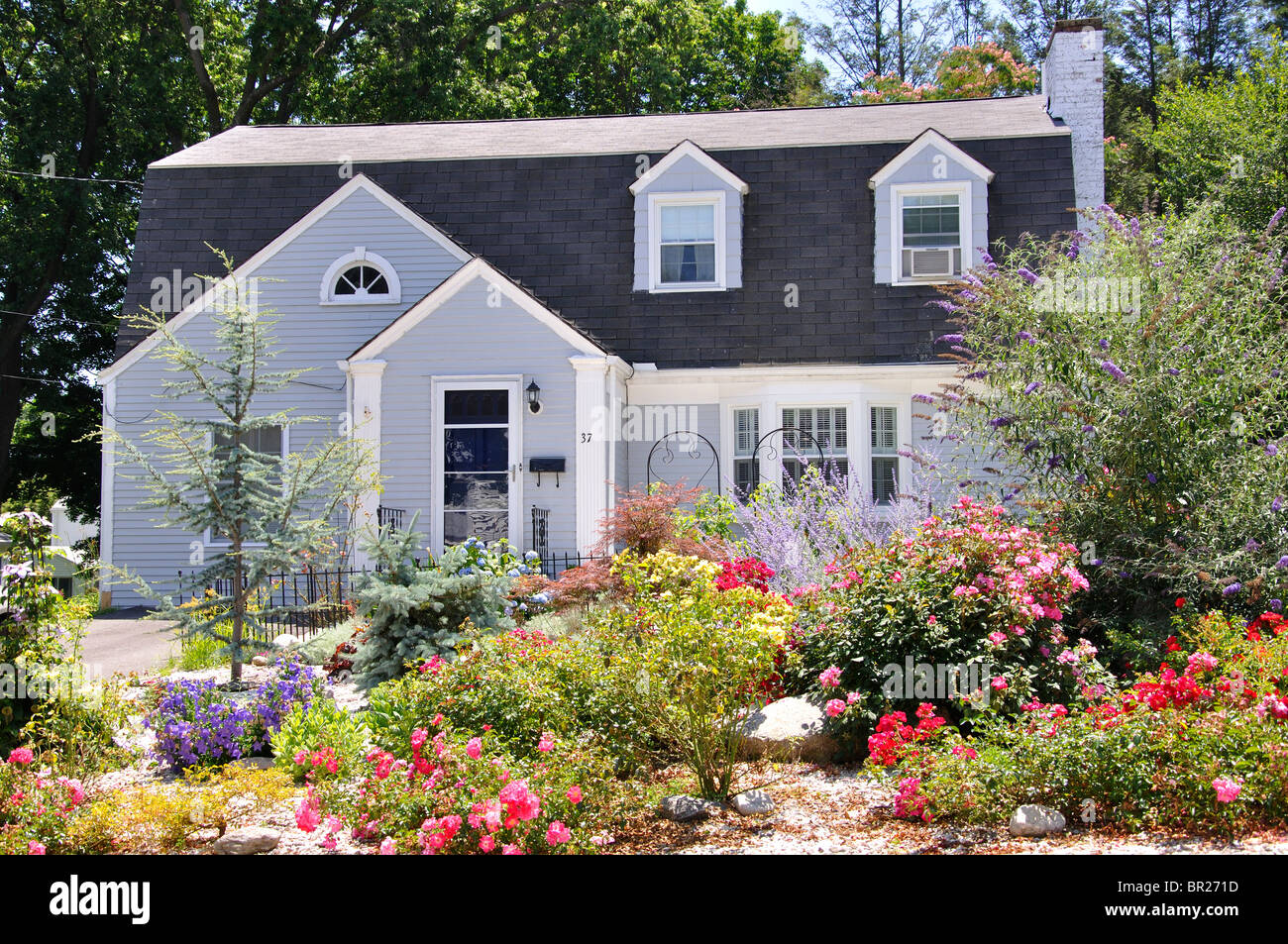 dutch colonial style house in west hartford connecticut new stock