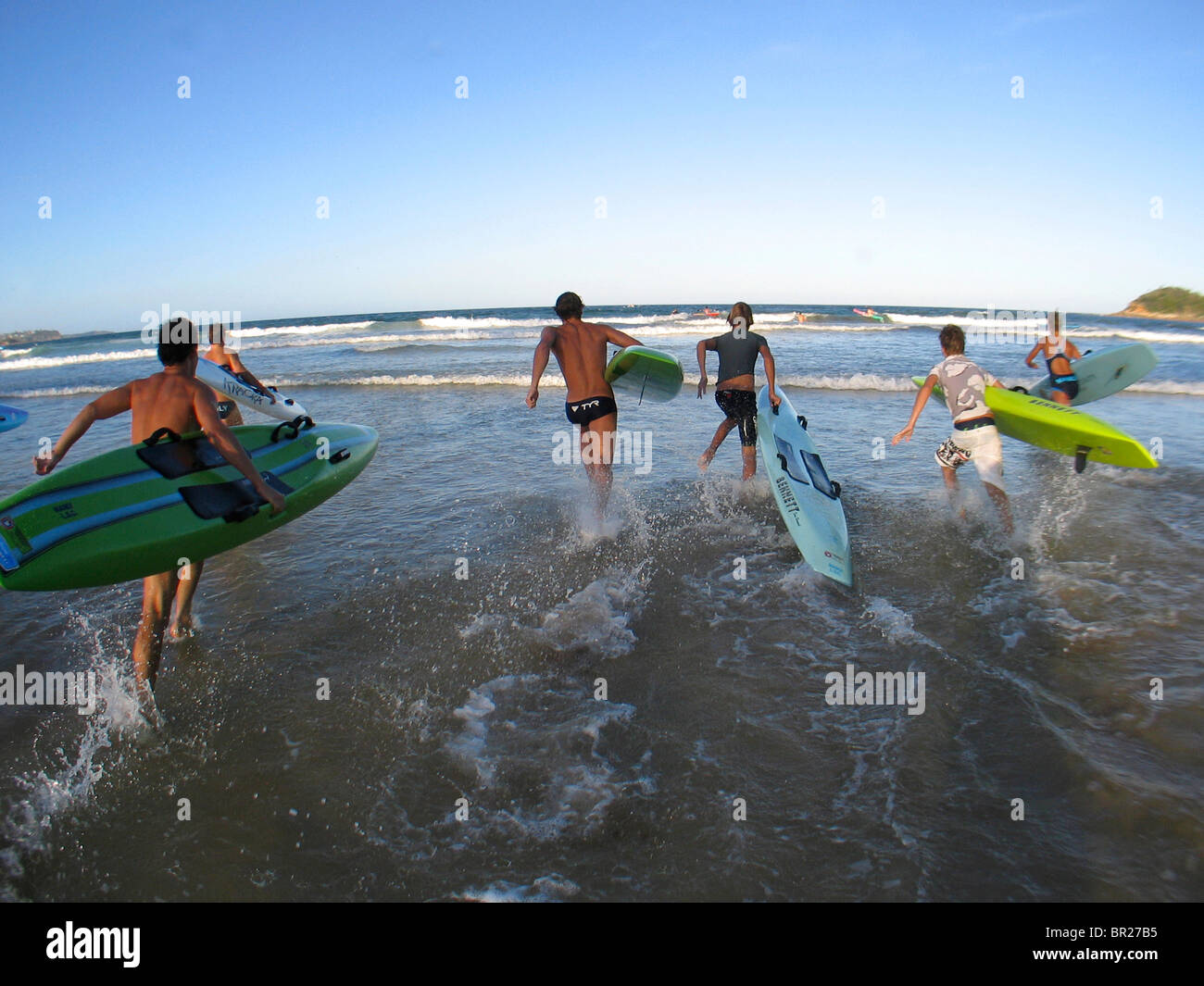Paddle board training Stock Photo Alamy