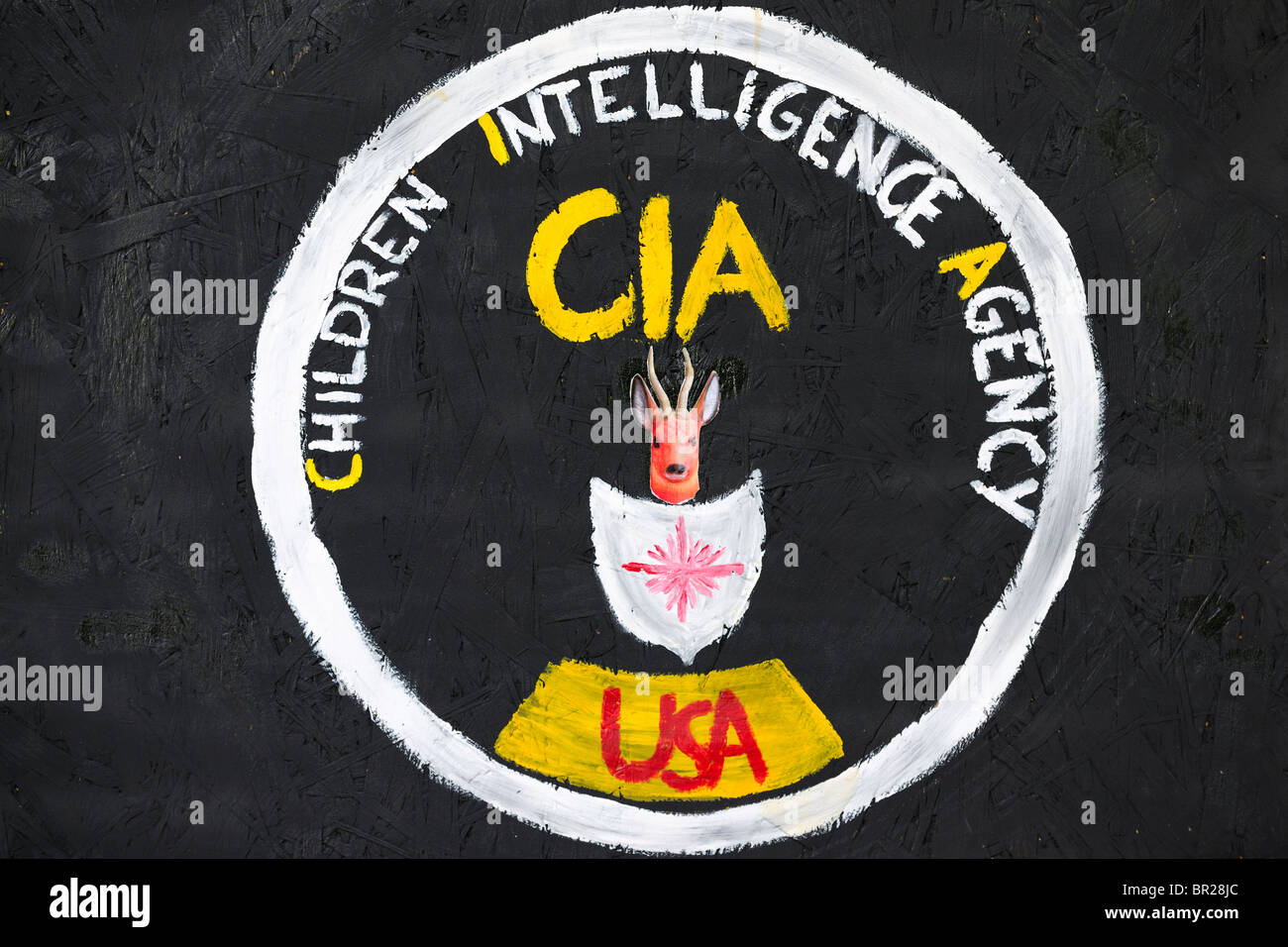 Children Intelligence Agency Sign Stock Photo