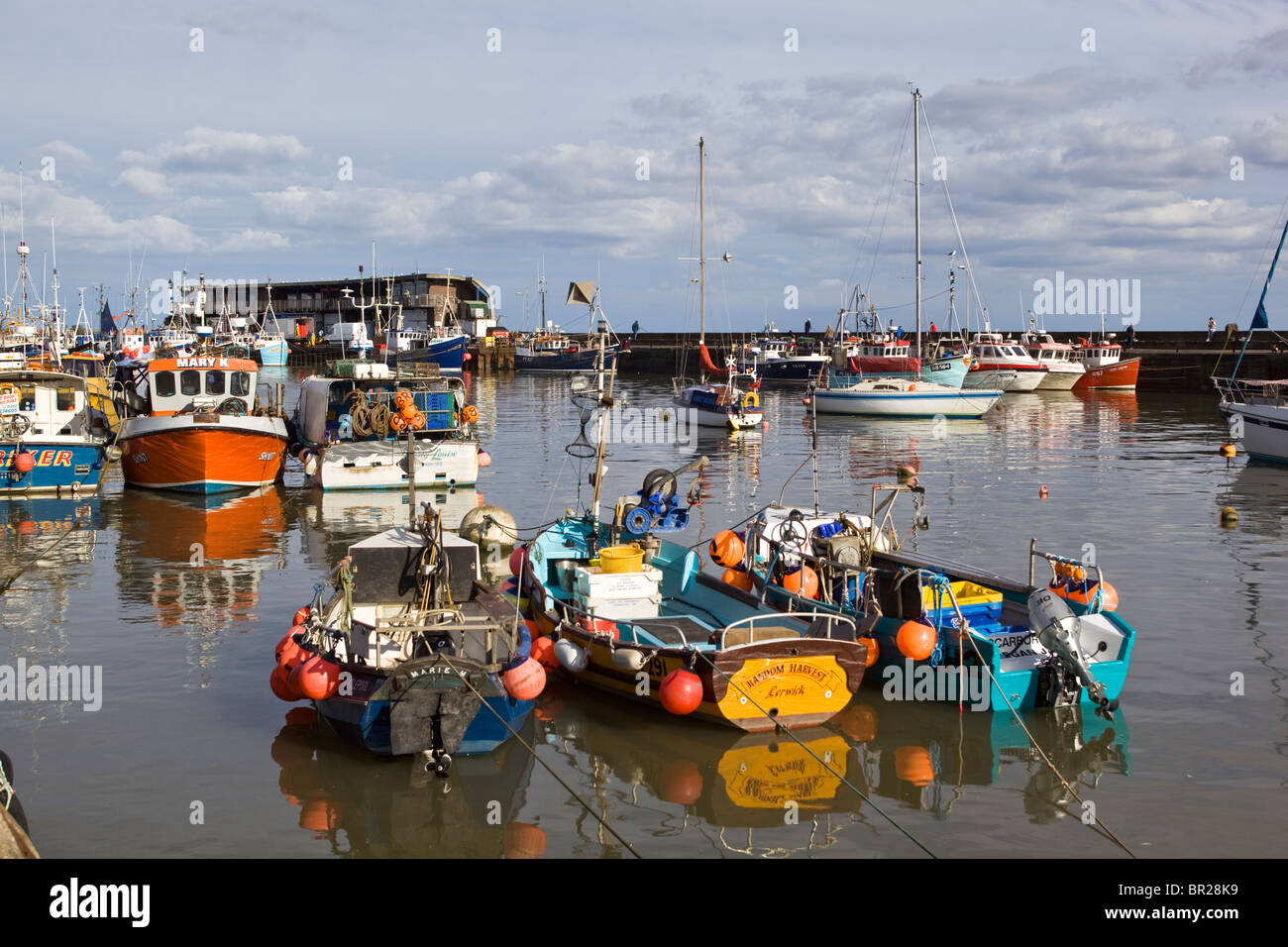 Fishing Boats in Harbour Bridlington East Yorkshire England UK Stock Photo Alamy